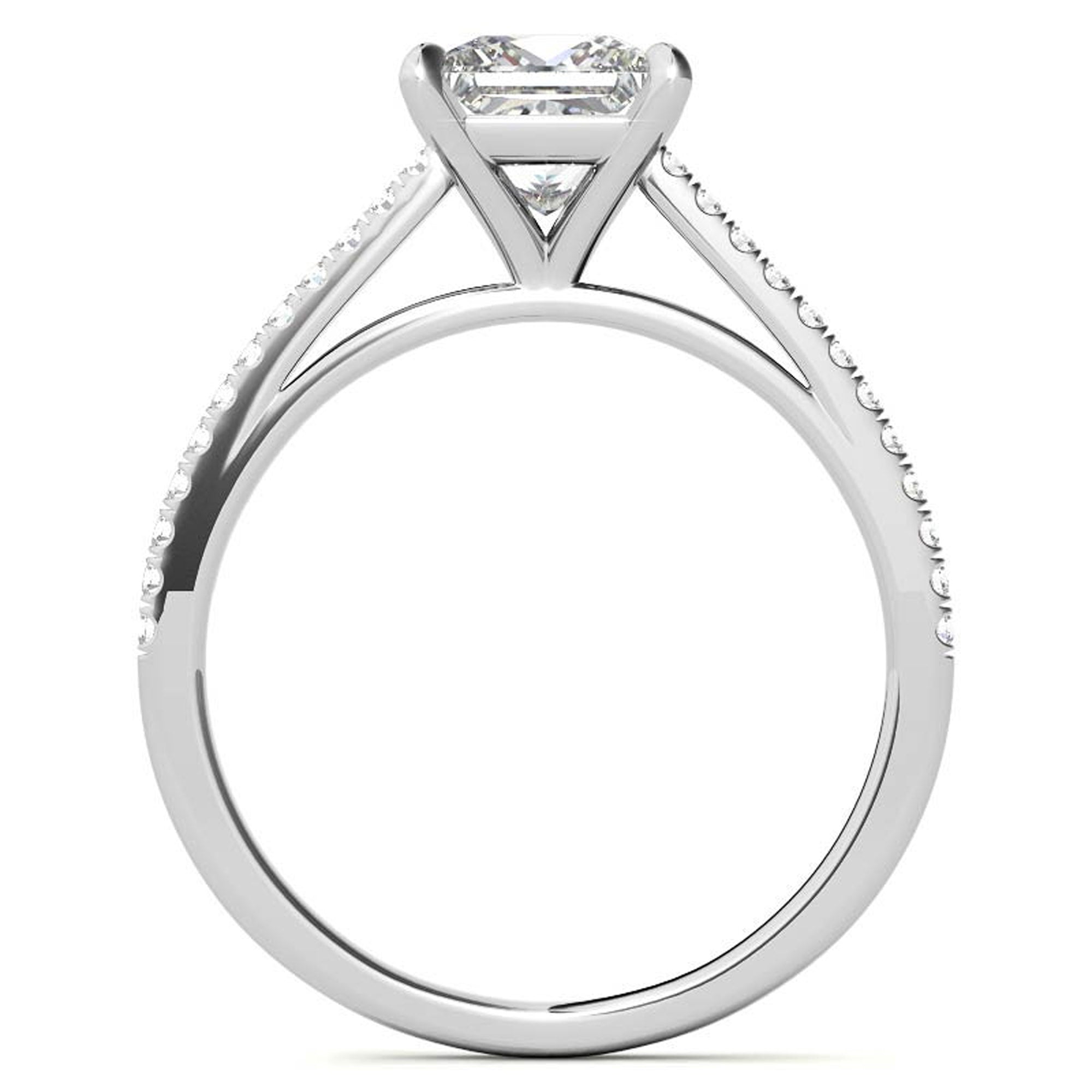 Modern Princess Cut Solitaire Ring