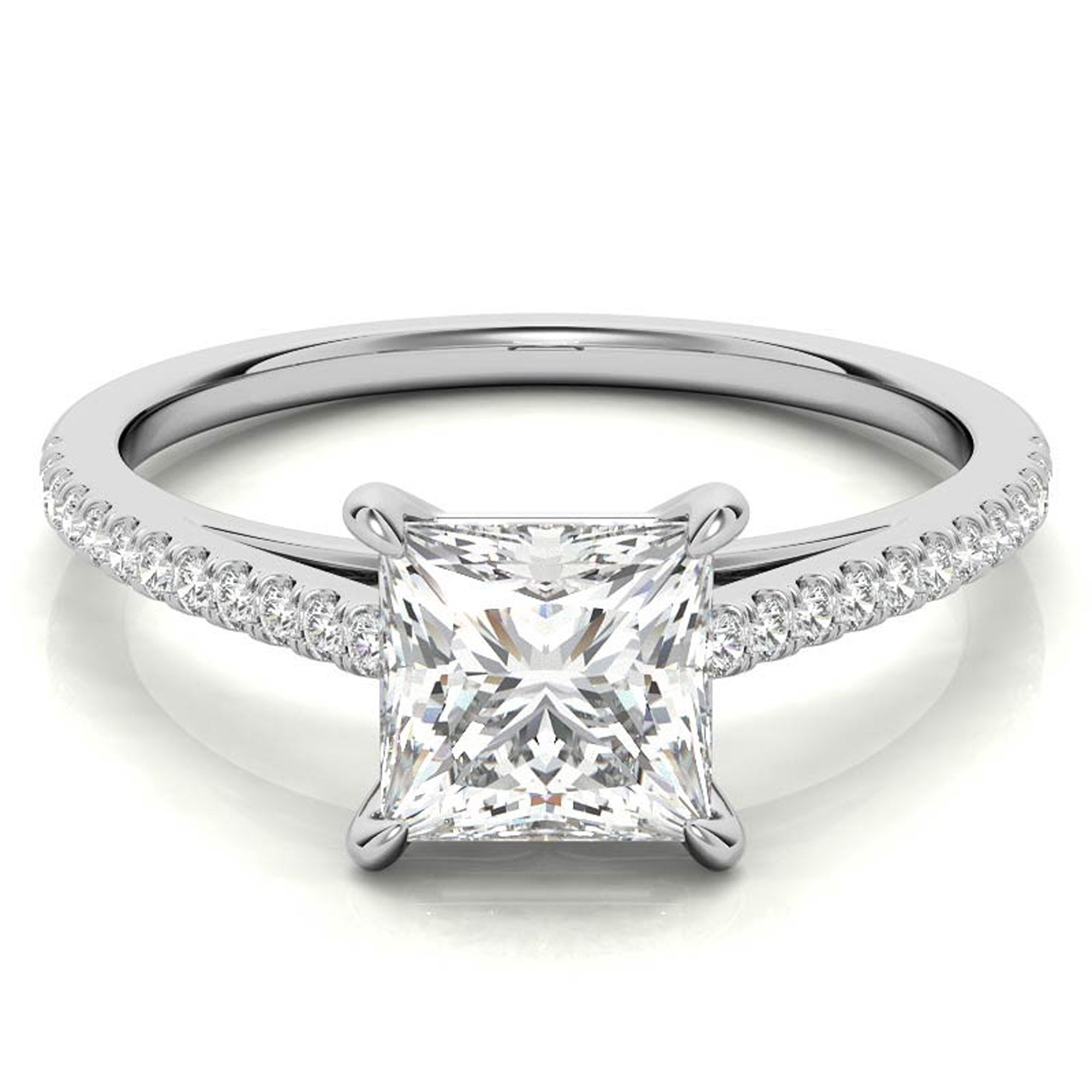 Modern Princess Cut Solitaire Ring