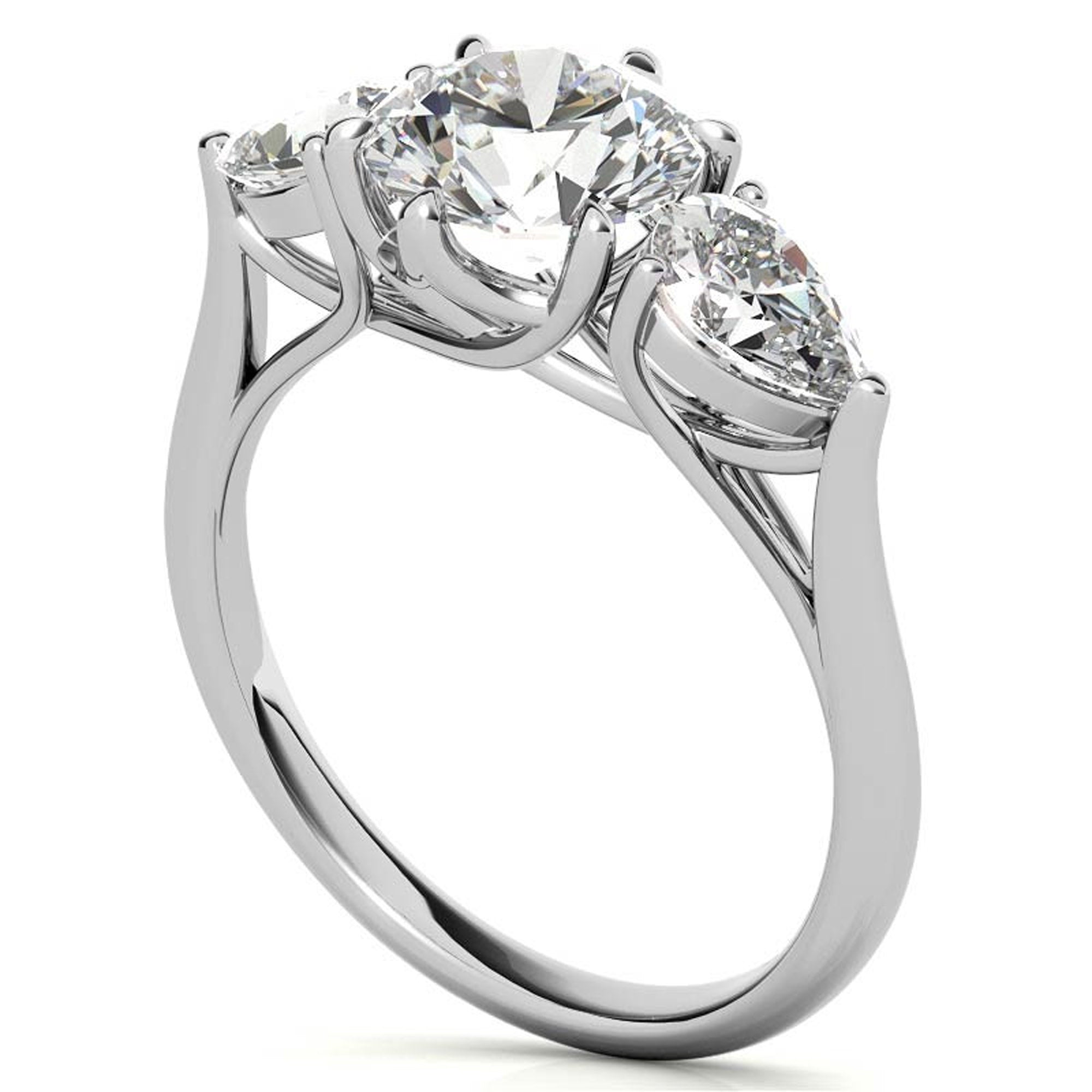 Stackable White Gold Ring Set