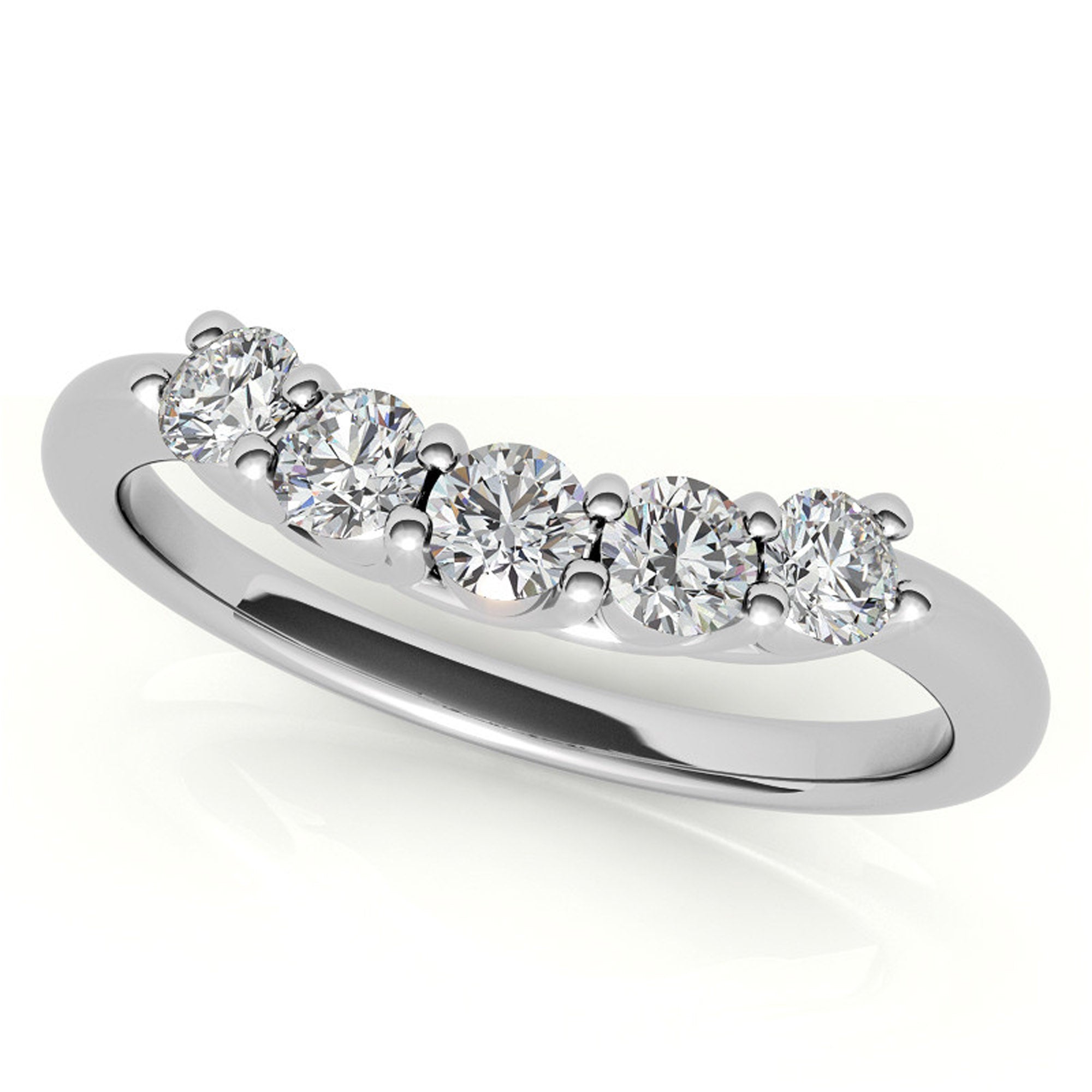 Stackable White Gold Ring Set