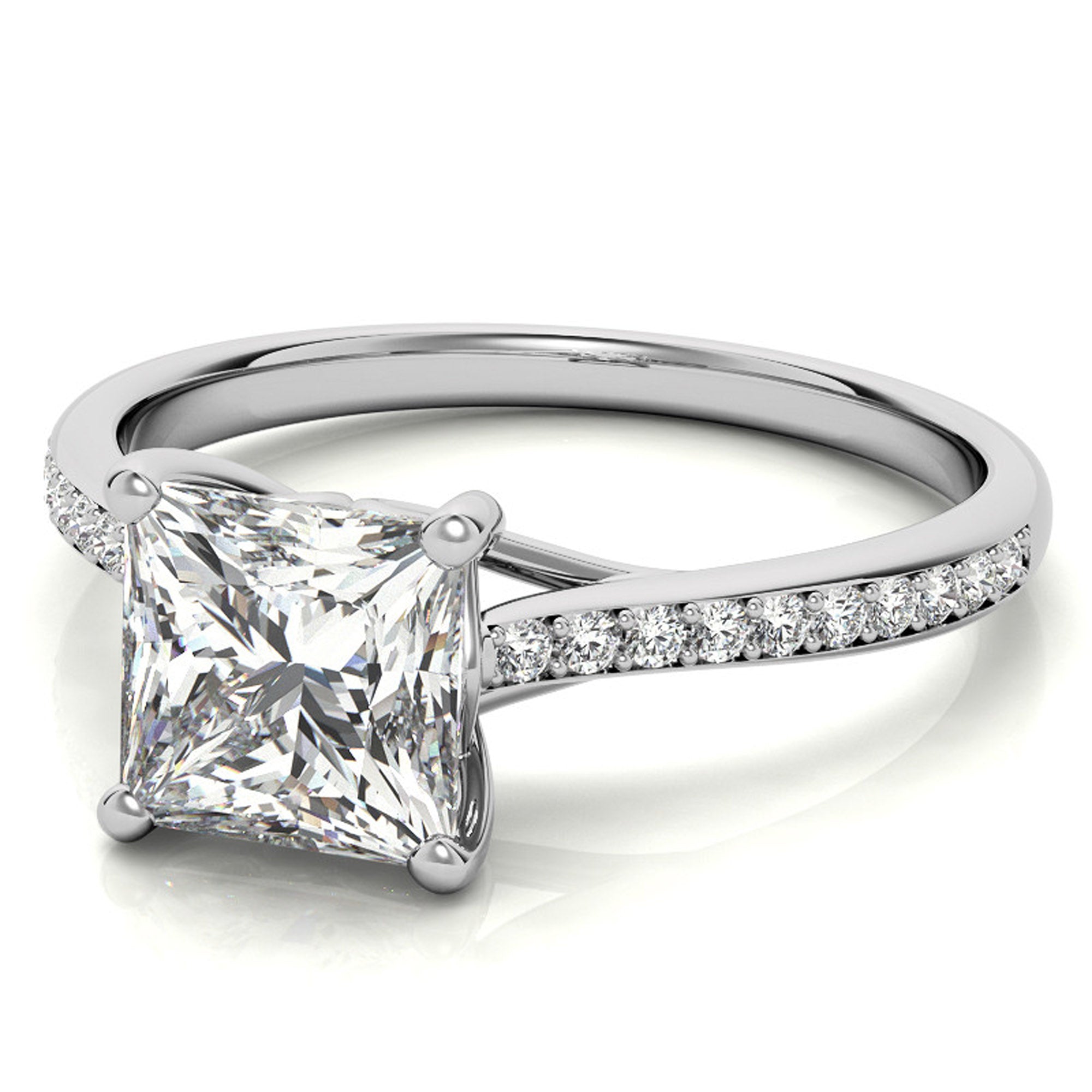 Princess Cut Solitaire Anniversary Ring