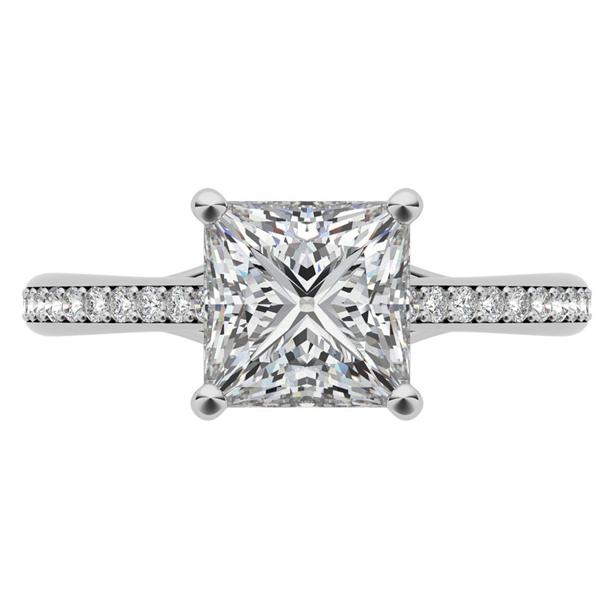 Princess Cut Solitaire Anniversary Ring