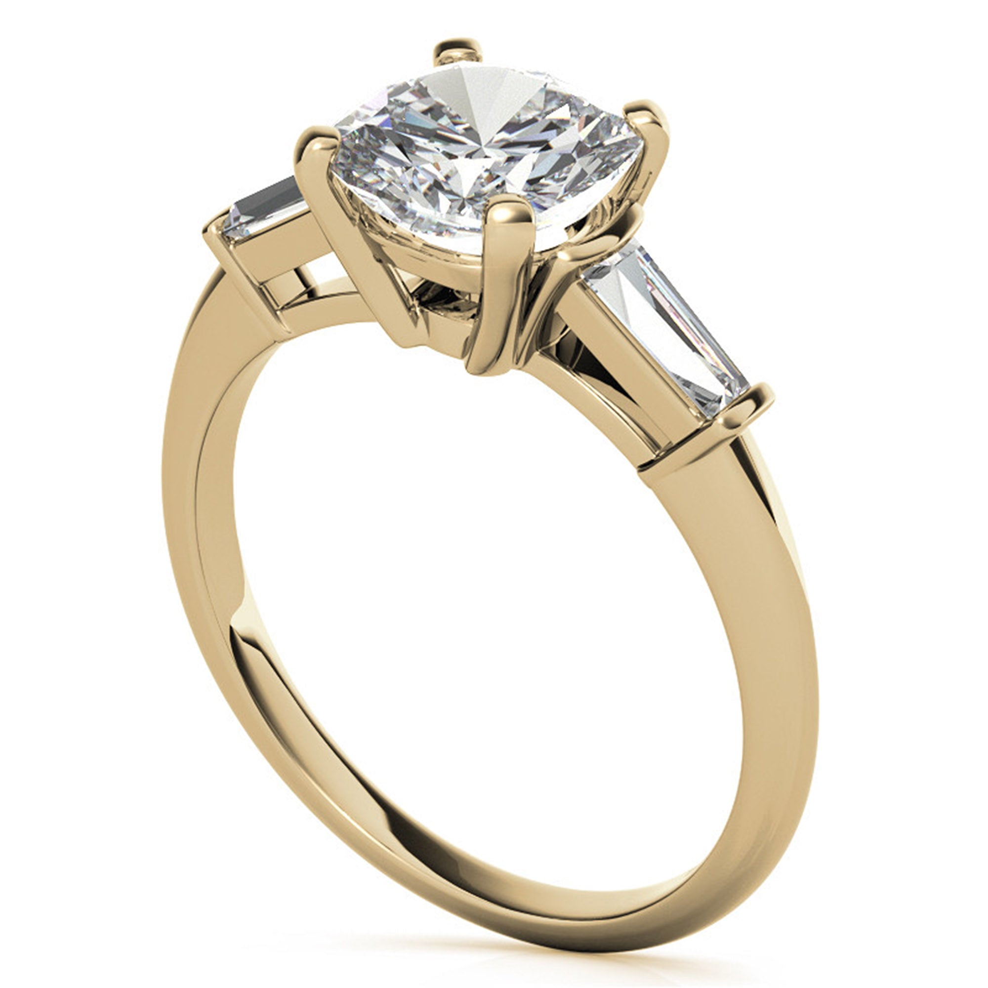 Sterling Silver Cushion- Cut Adjustable Engagement Yellow Gold Ring For Women