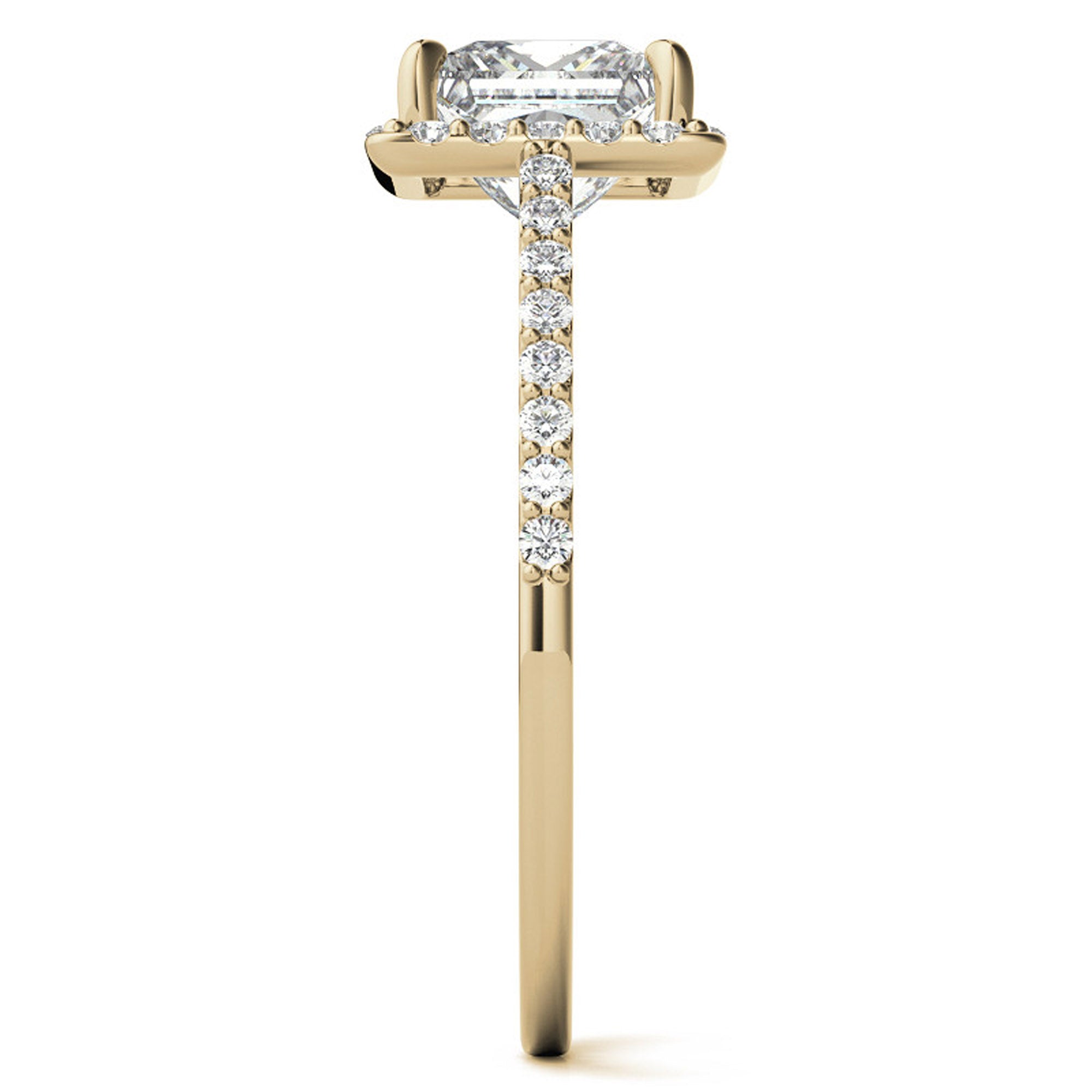 Sparkling Princess Cut Silver Ring