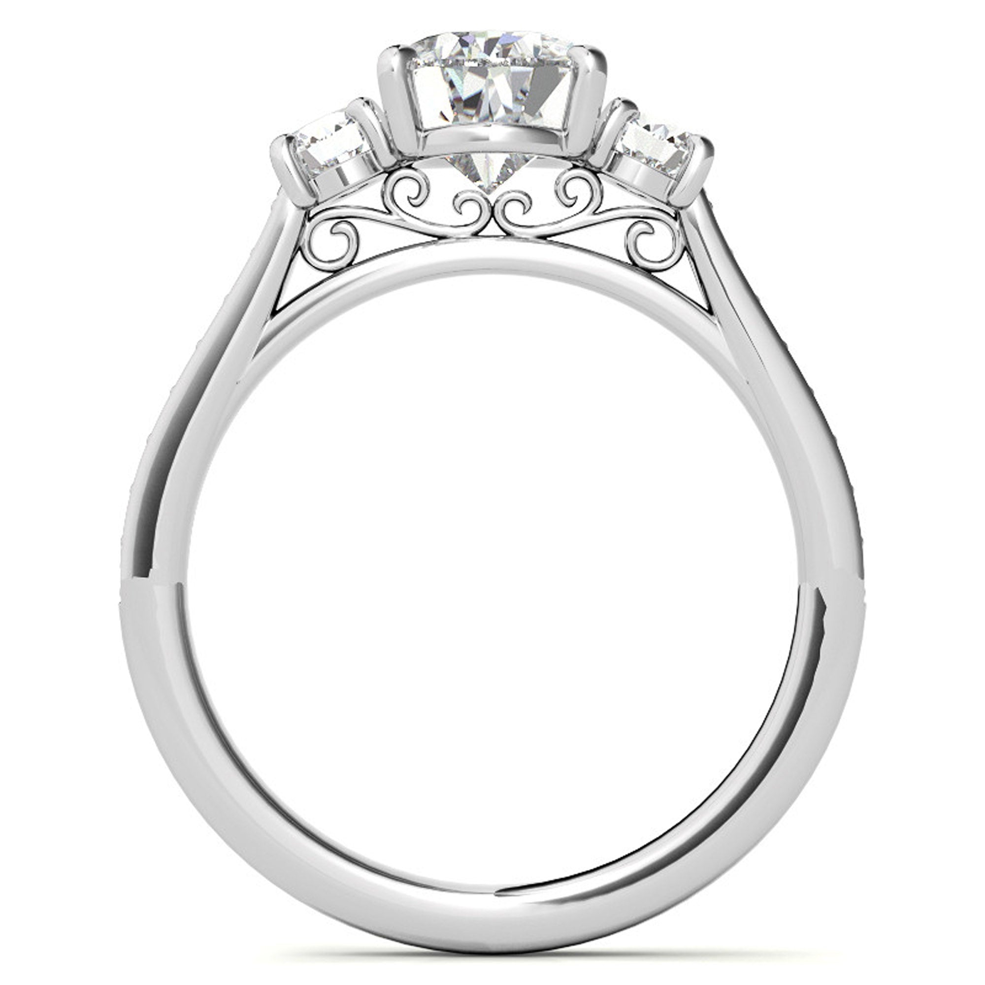 Silver Dazzling Pear Ring