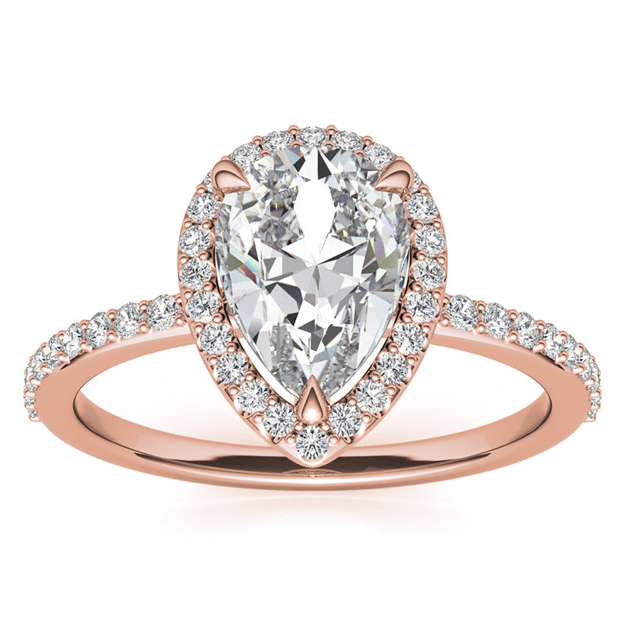 Silver Elegant Pear Ring