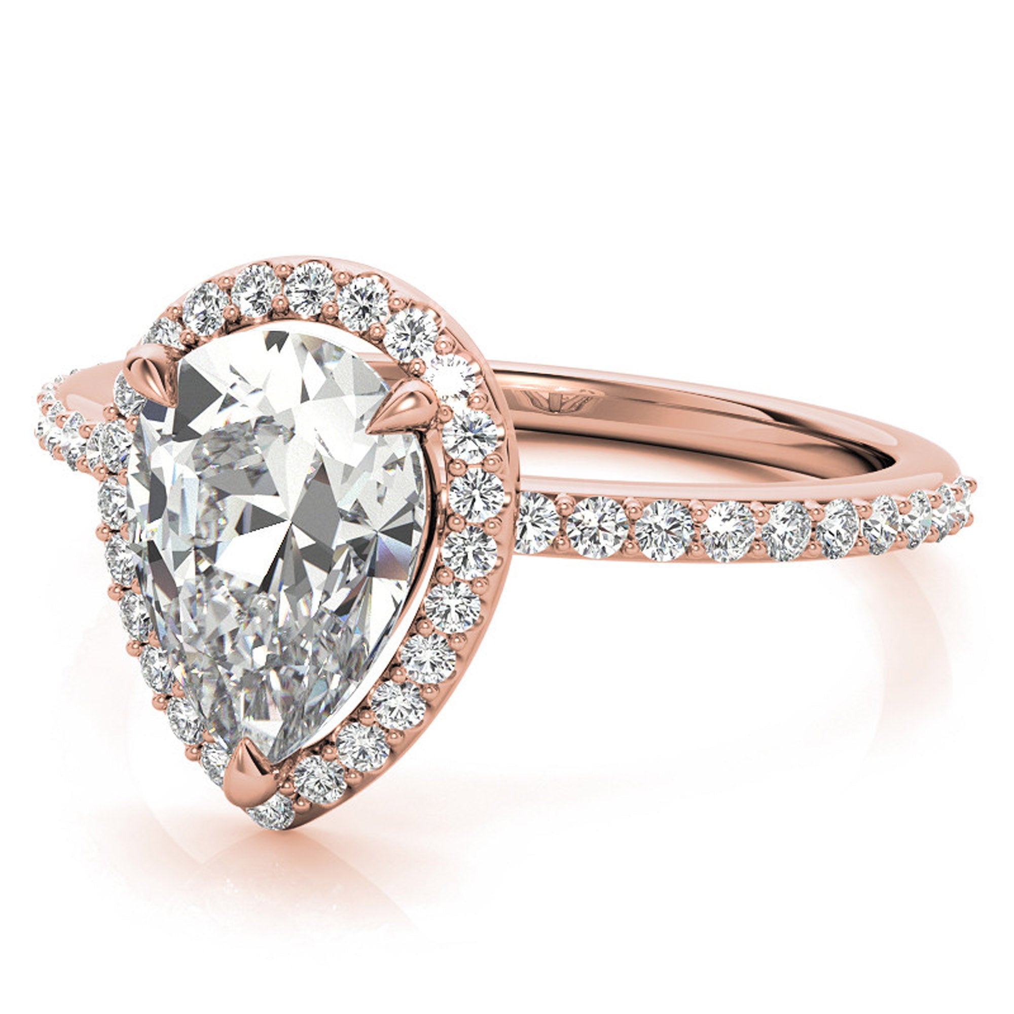 Silver Elegant Pear Ring