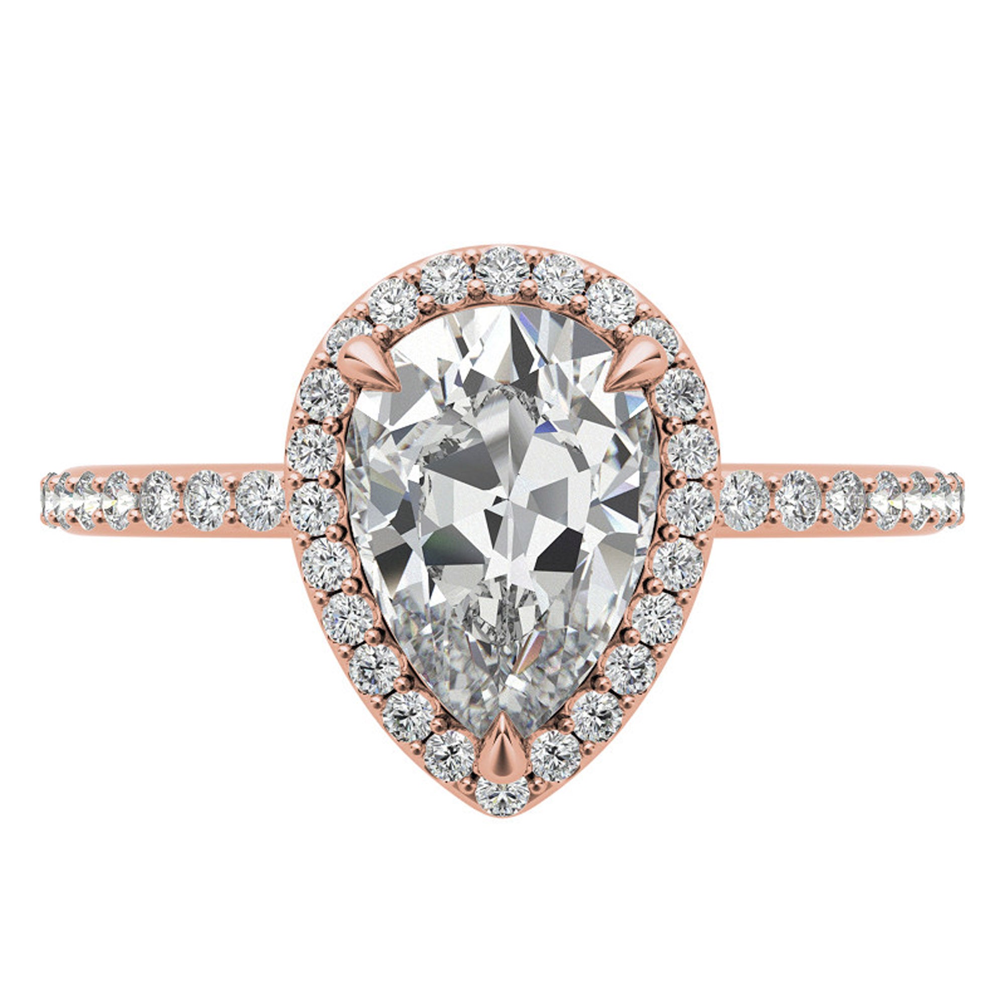 Silver Elegant Pear Ring