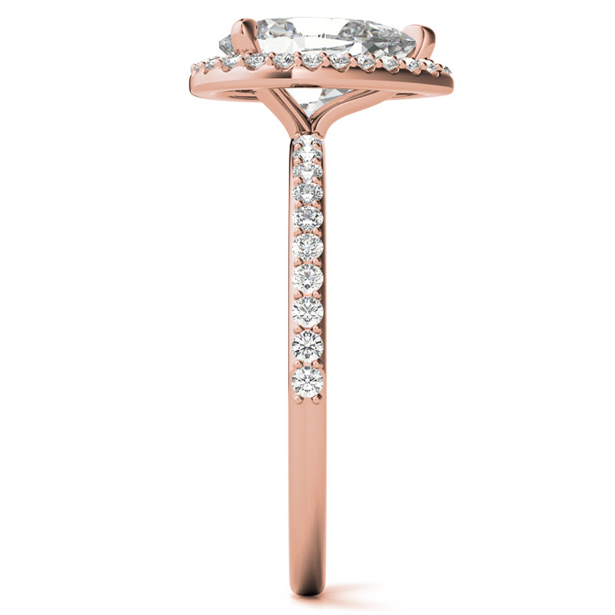 Silver Elegant Pear Ring