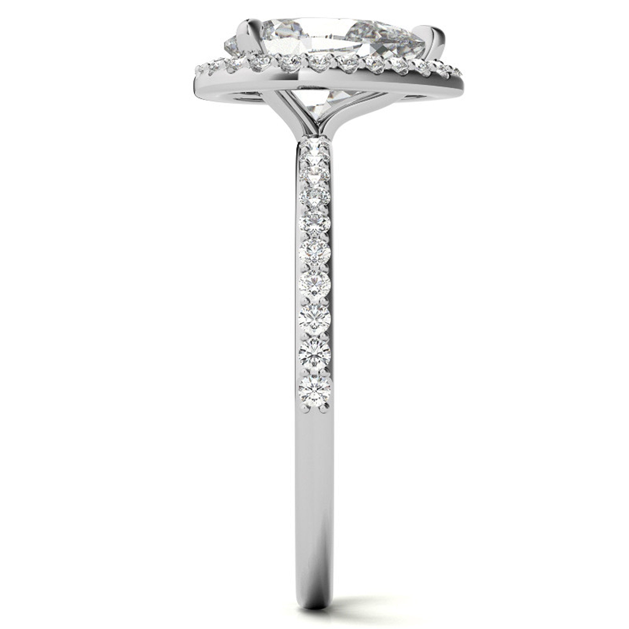 Silver Shine Teardrop Elegance Ring