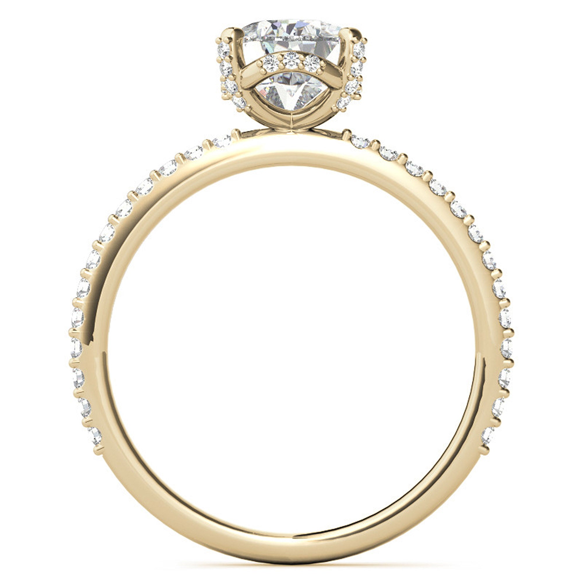 Adjustable Engagement Sterling Silver Yellow Gold Pear Shape Ring For Women