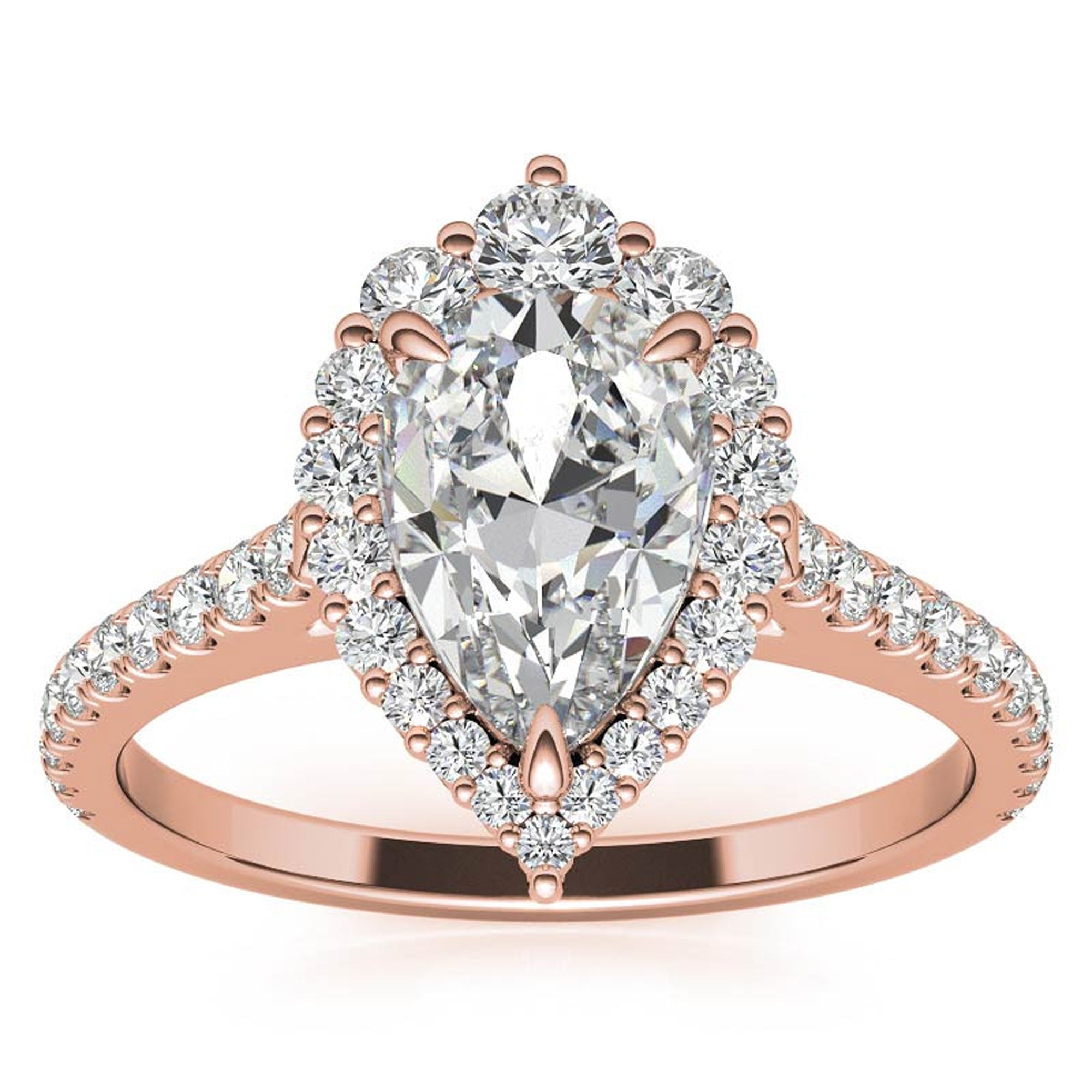 Silver Petal Spark Ring