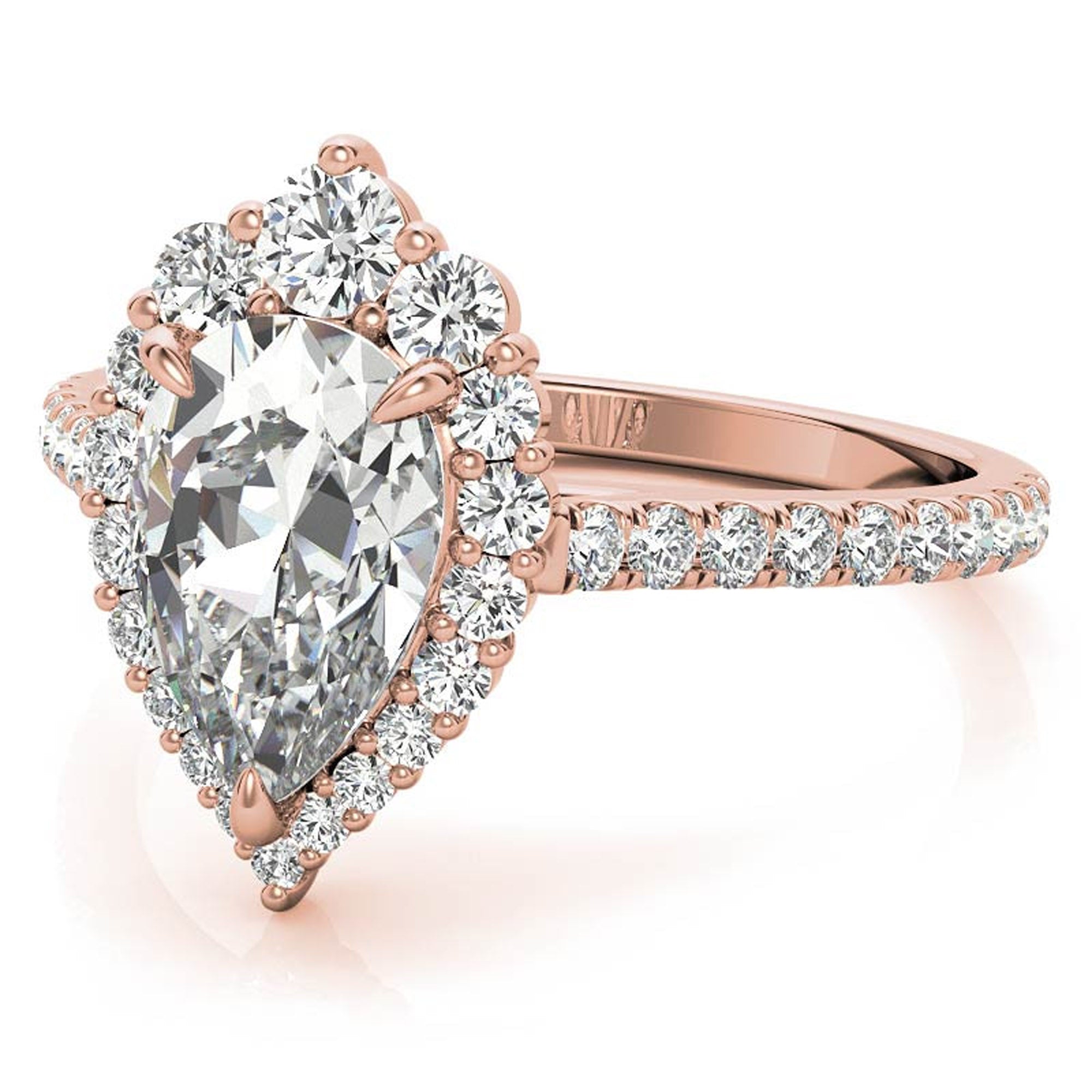 Silver Petal Spark Ring