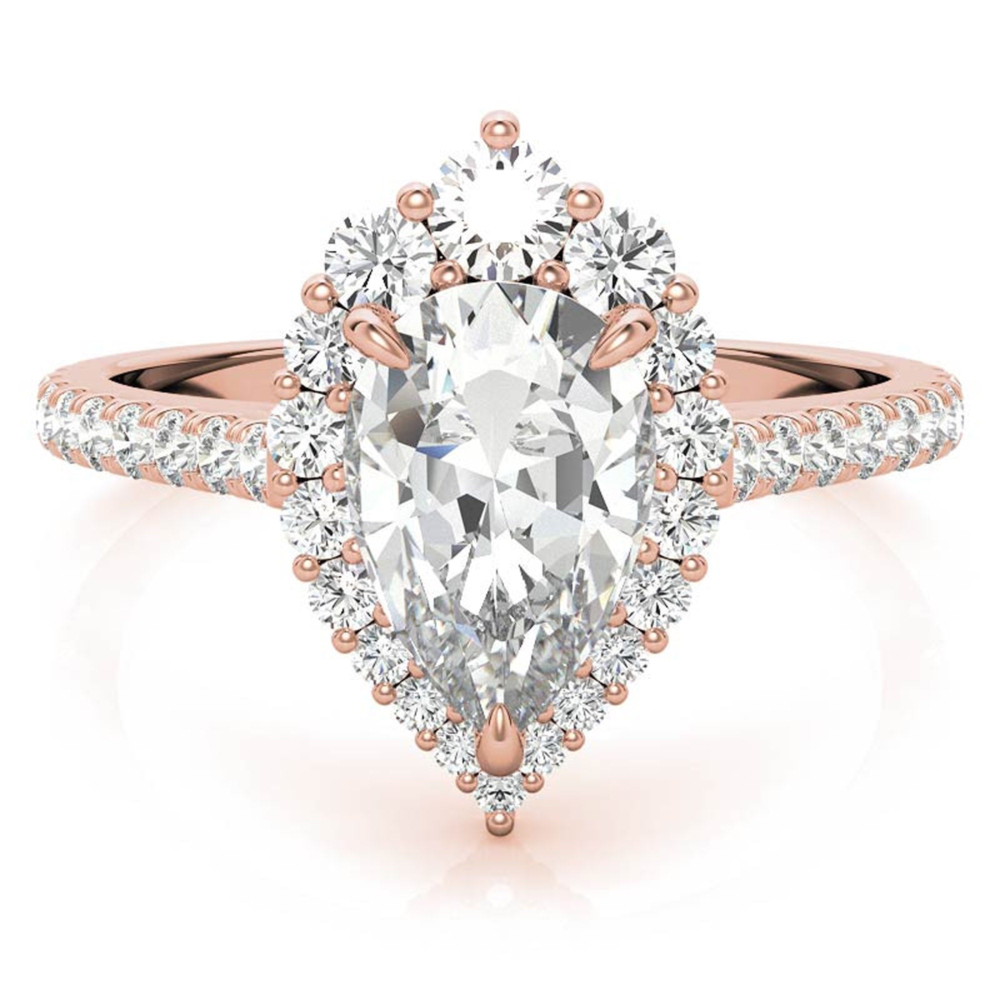 Silver Petal Spark Ring