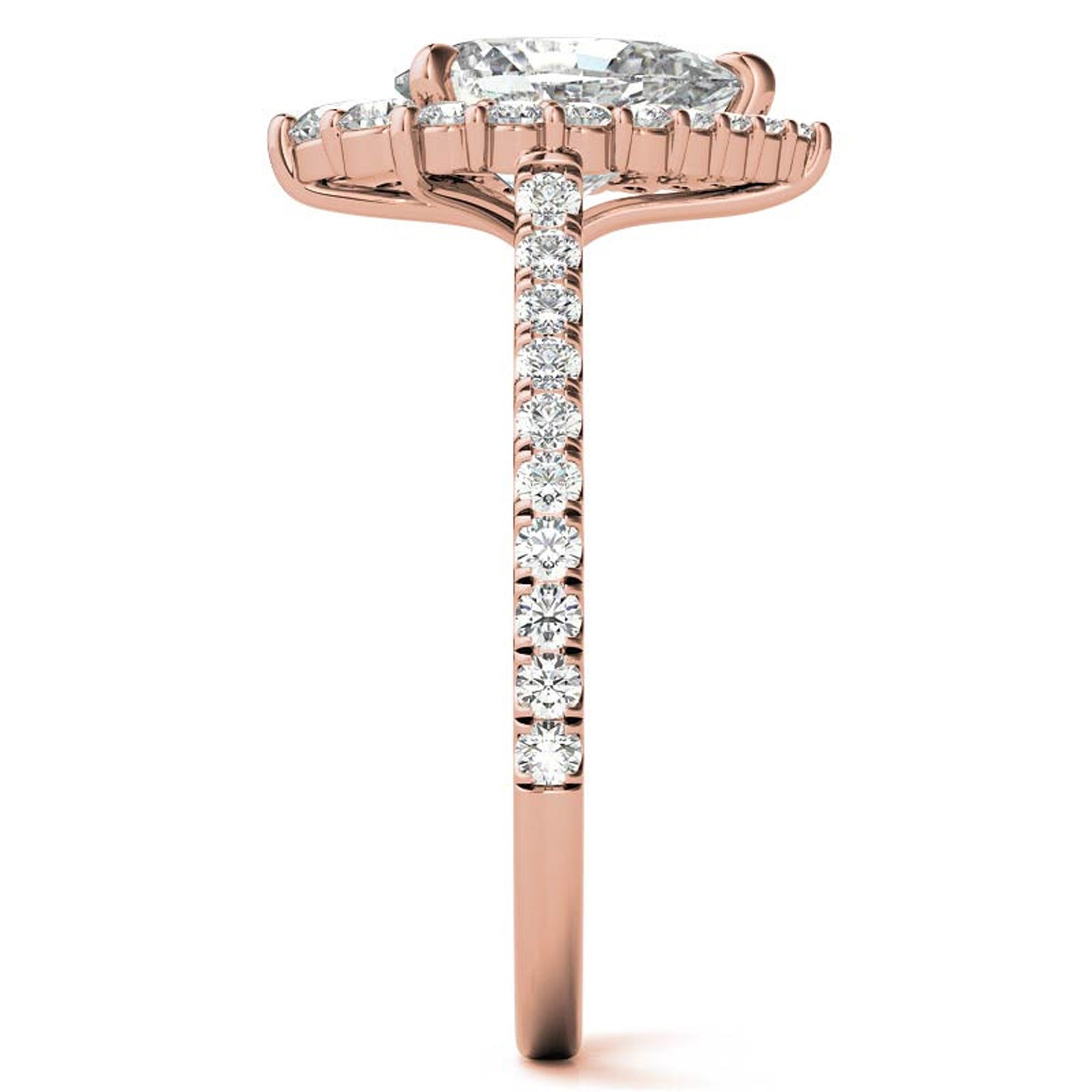 Silver Petal Spark Ring