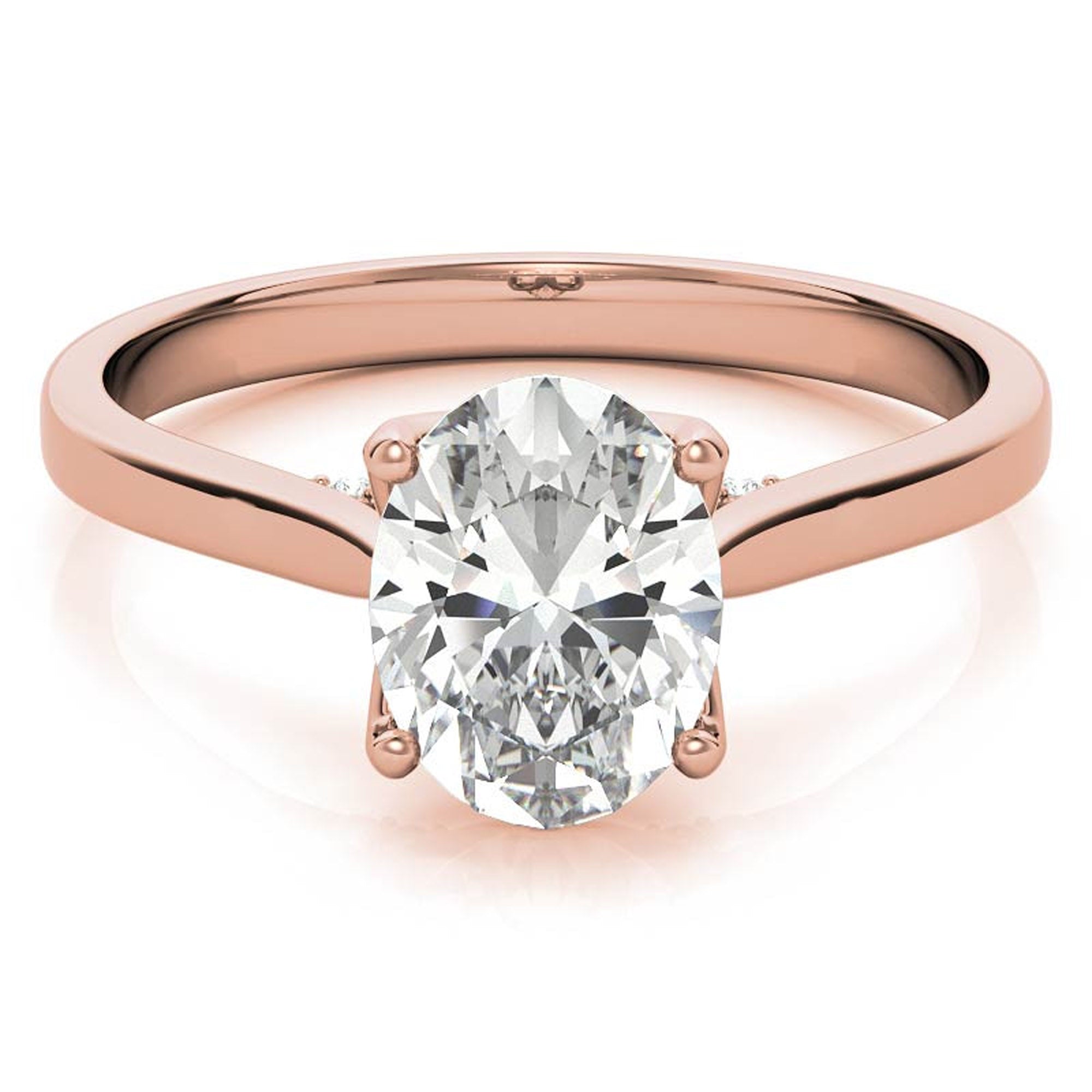 Silver Blush Solitaire Sparkle Ring