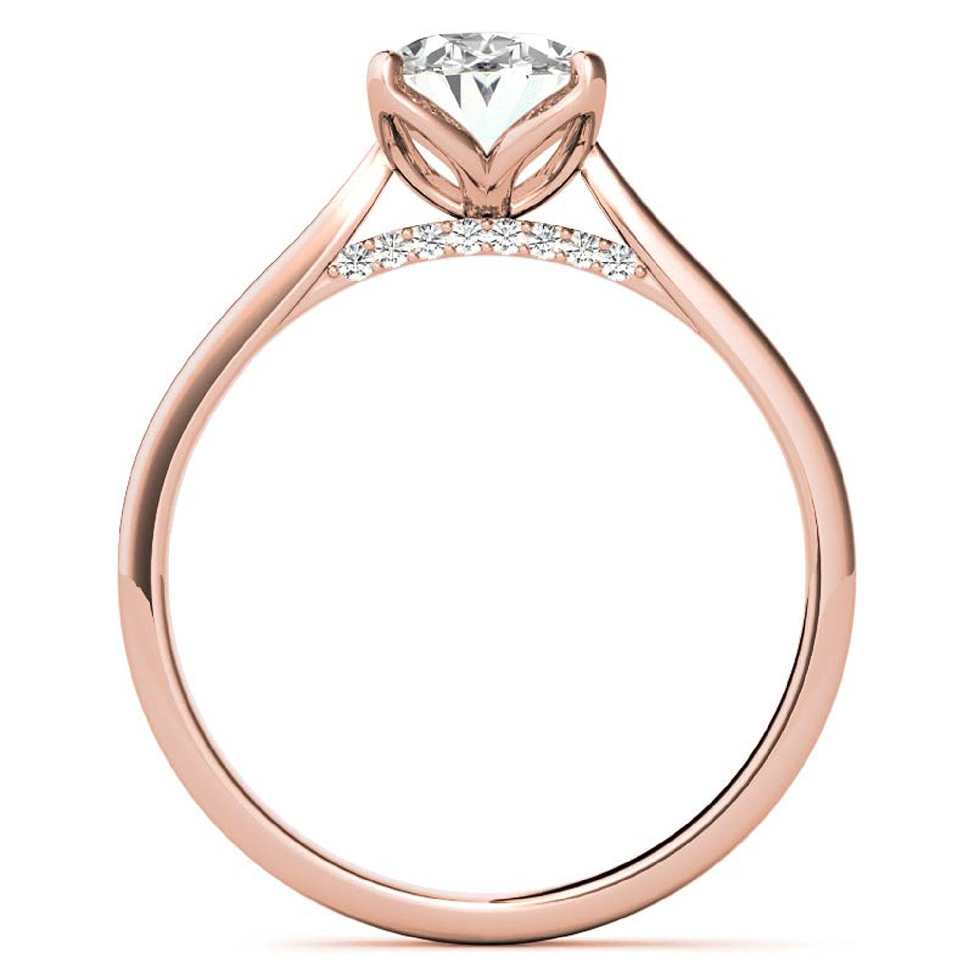 Silver Blush Solitaire Sparkle Ring