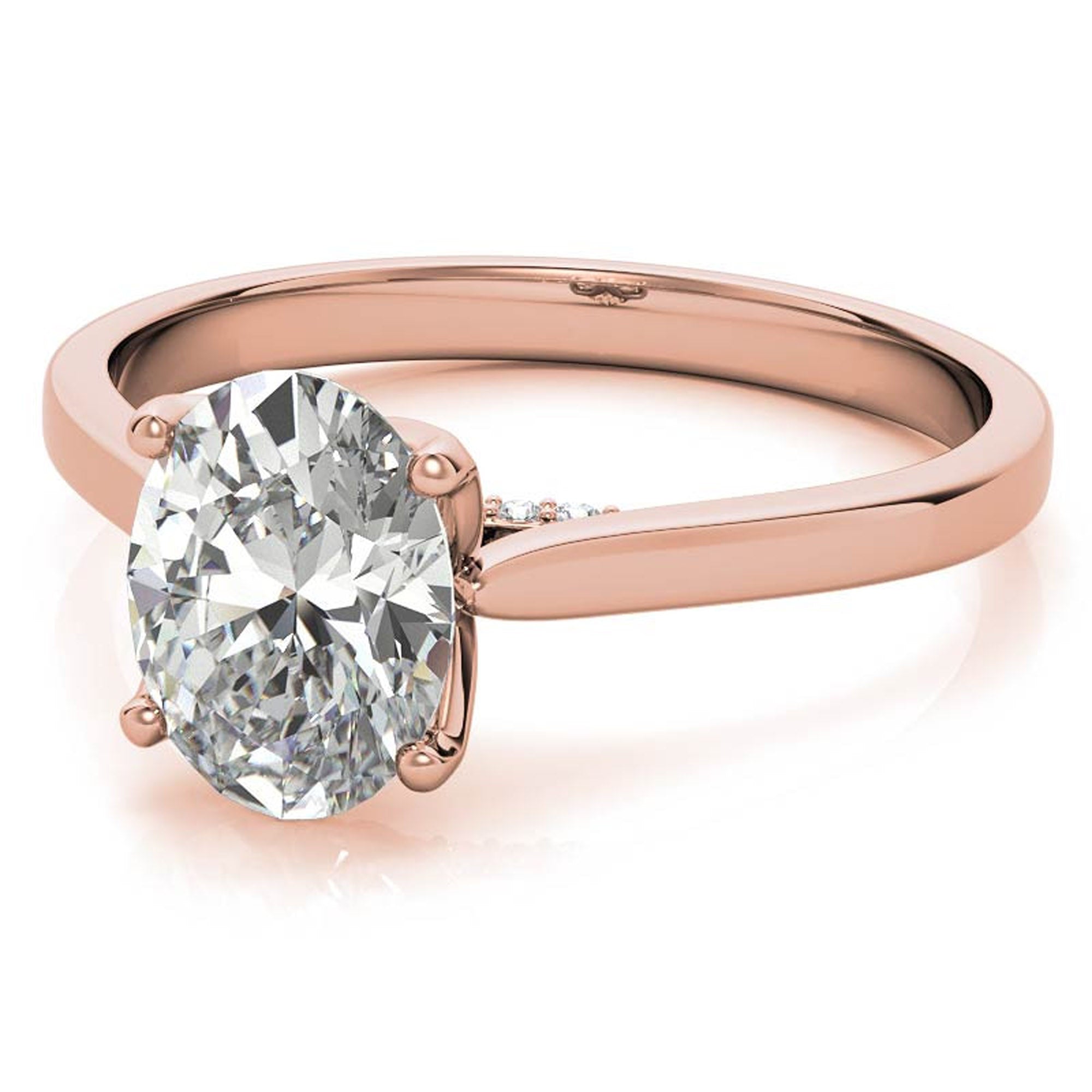 Silver Blush Solitaire Sparkle Ring