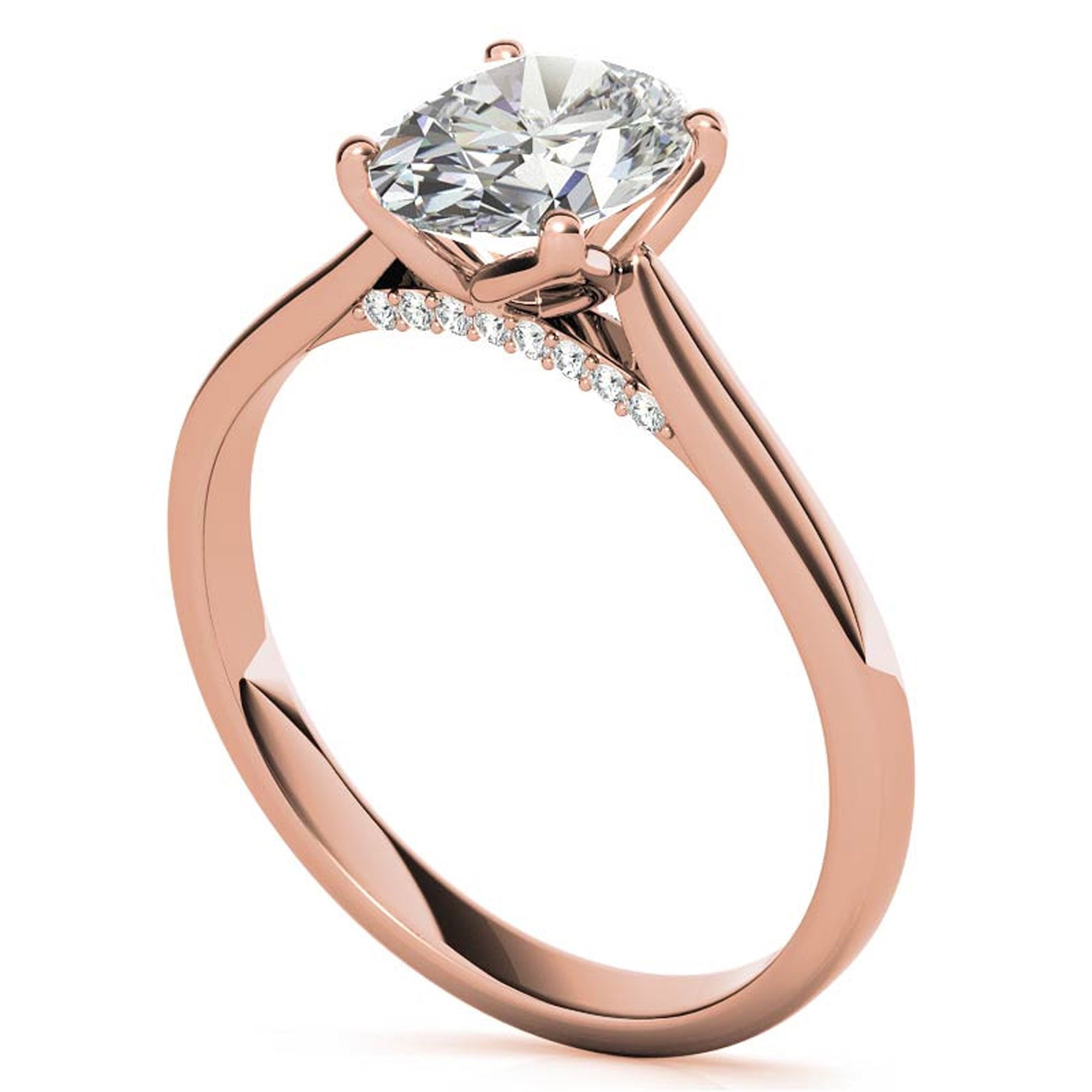Silver Blush Solitaire Sparkle Ring