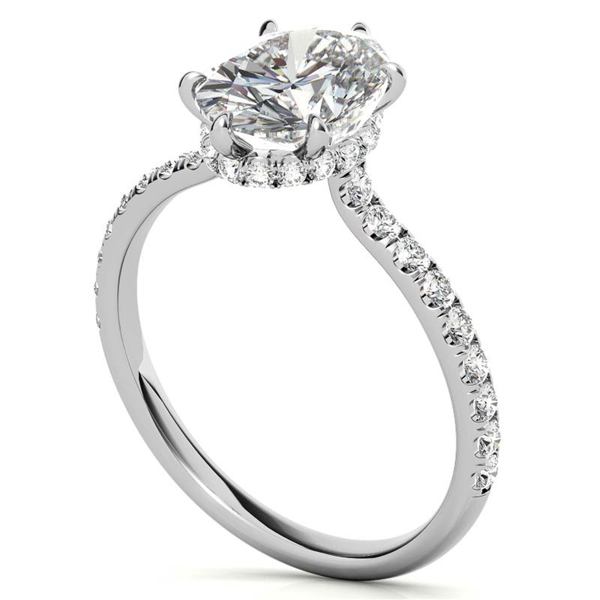 Stunning Adjustable Stackable Oval Ring - Sterling Silver with Elegant White Gold Plating