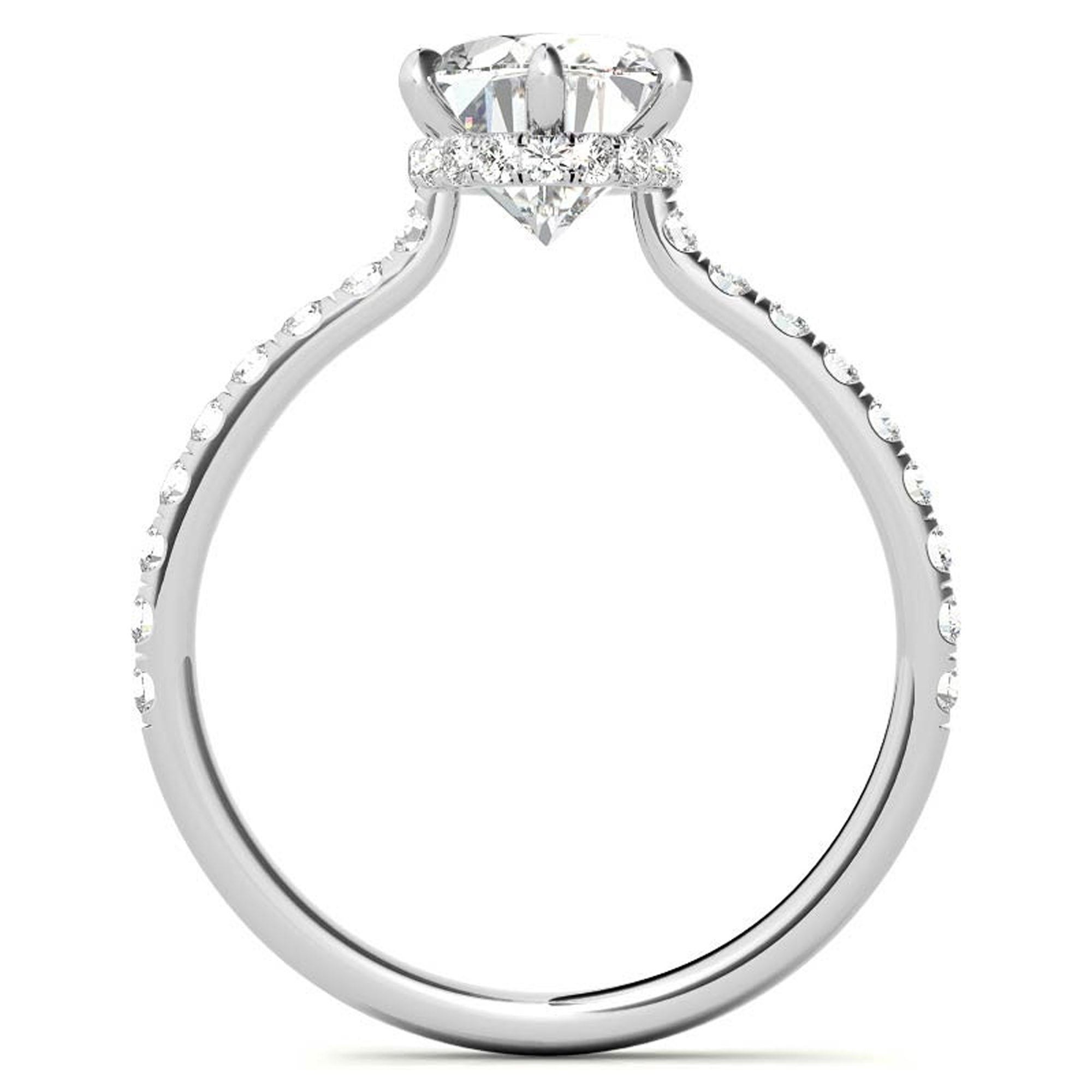 Stunning Adjustable Stackable Oval Ring - Sterling Silver with Elegant White Gold Plating