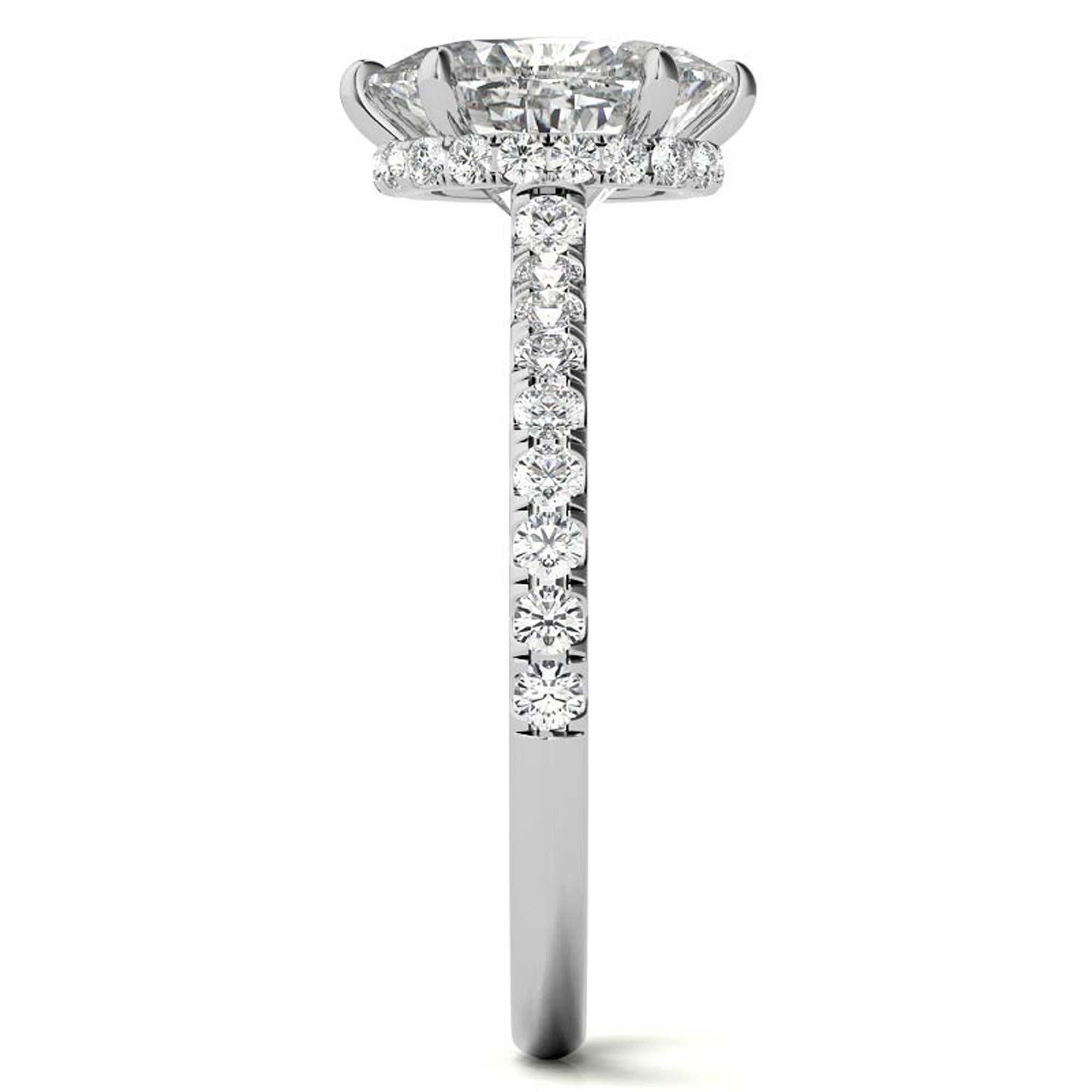 Stunning Adjustable Stackable Oval Ring - Sterling Silver with Elegant White Gold Plating