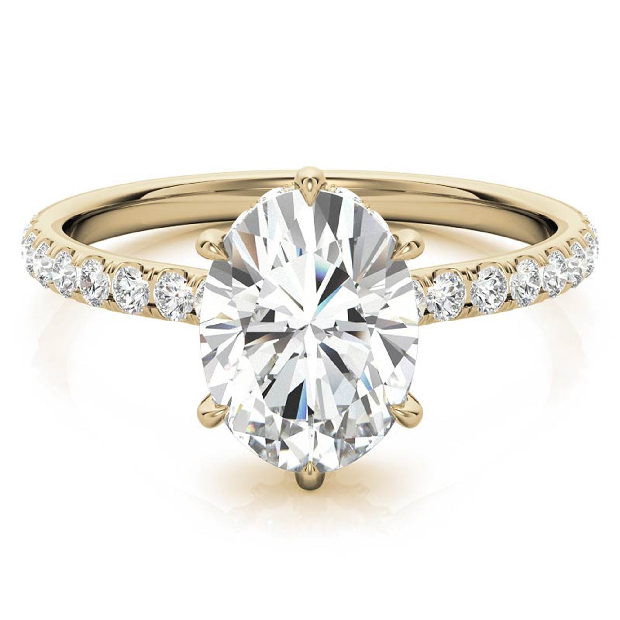 Stunning Adjustable Stackable Oval Ring in Yellow Gold Plated Sterling Silver