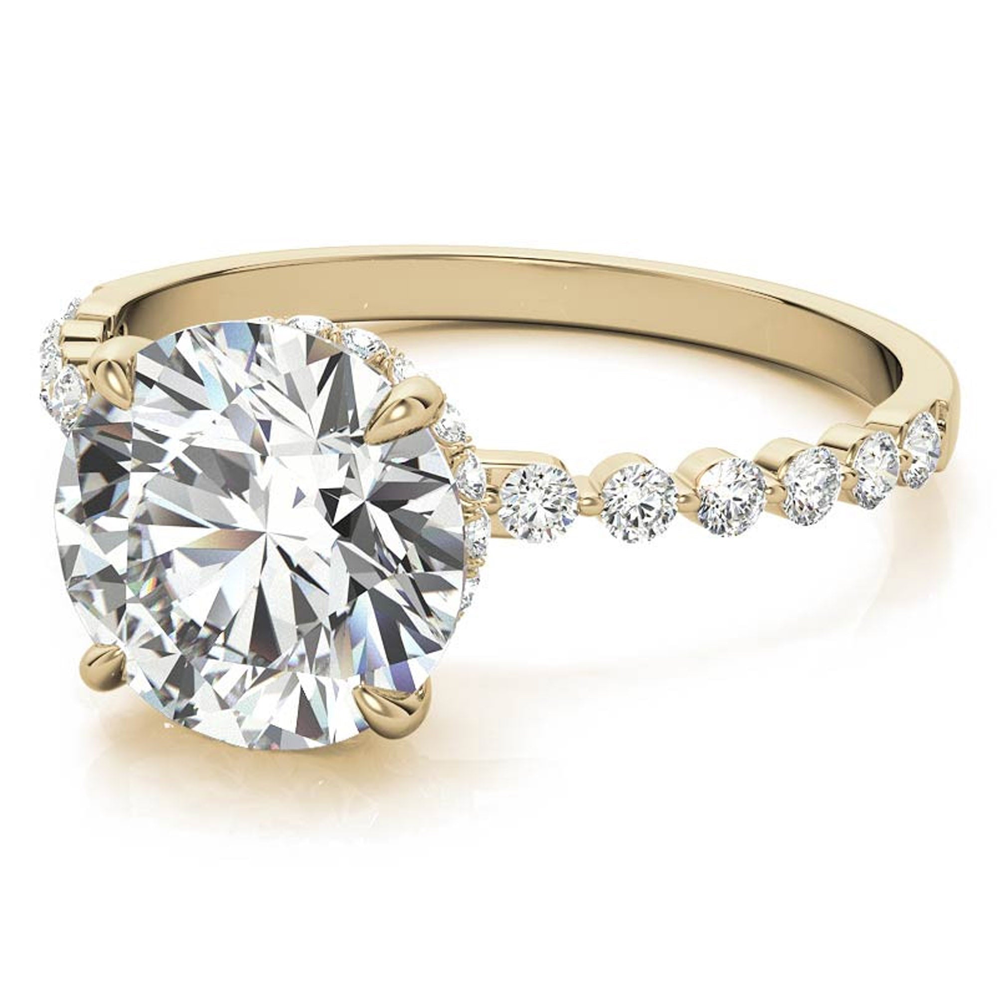 Adjustable Round Solitaire Ring