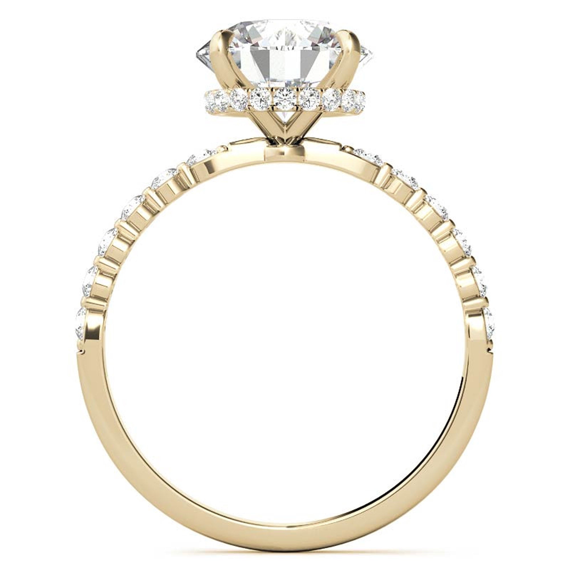 Adjustable Round Solitaire Ring