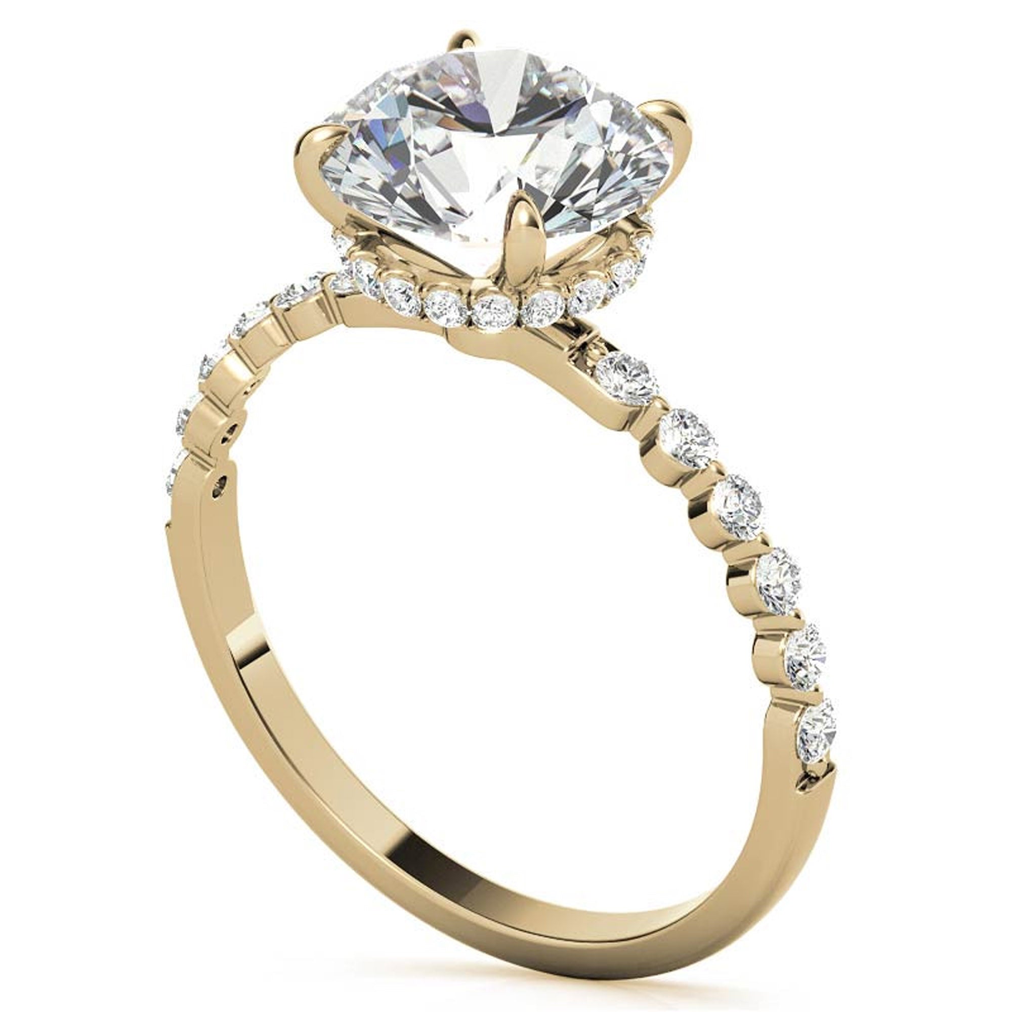 Adjustable Round Solitaire Ring