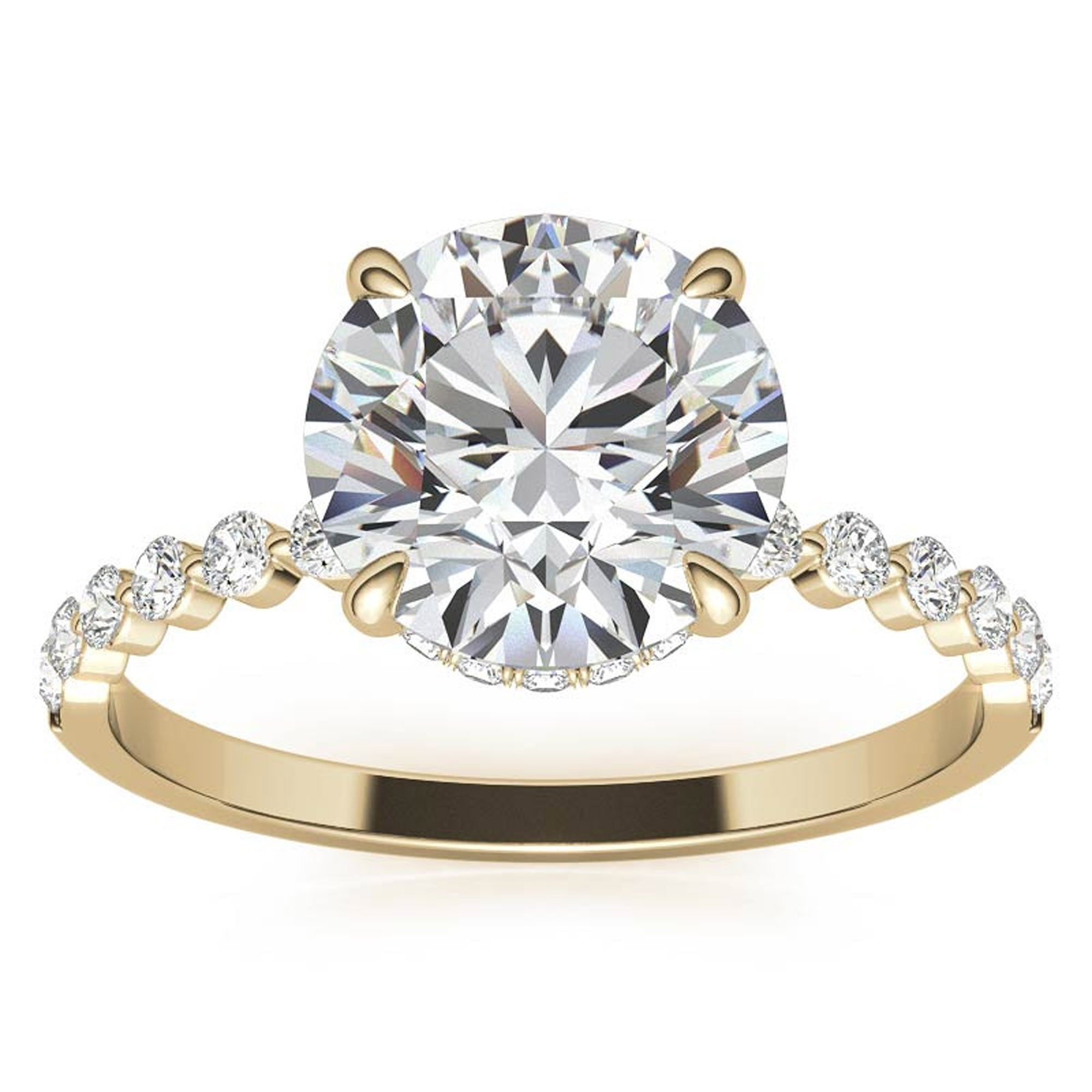 Adjustable Round Solitaire Ring