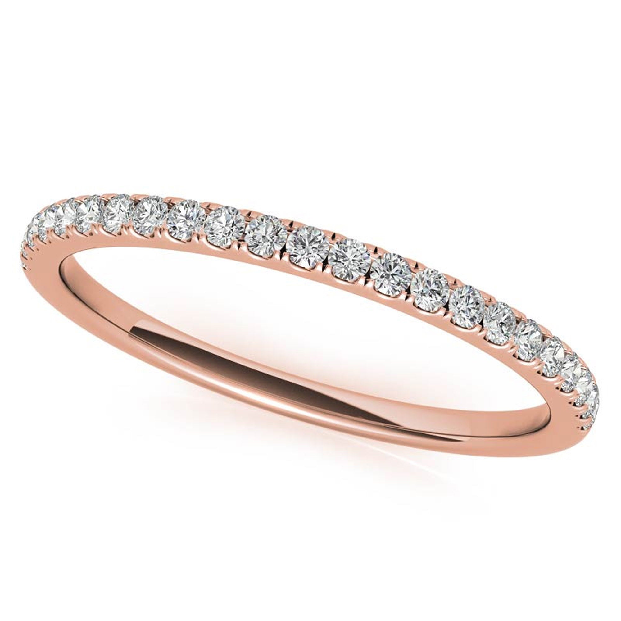 Rose Gold Floral Halo Stackable Ring Set
