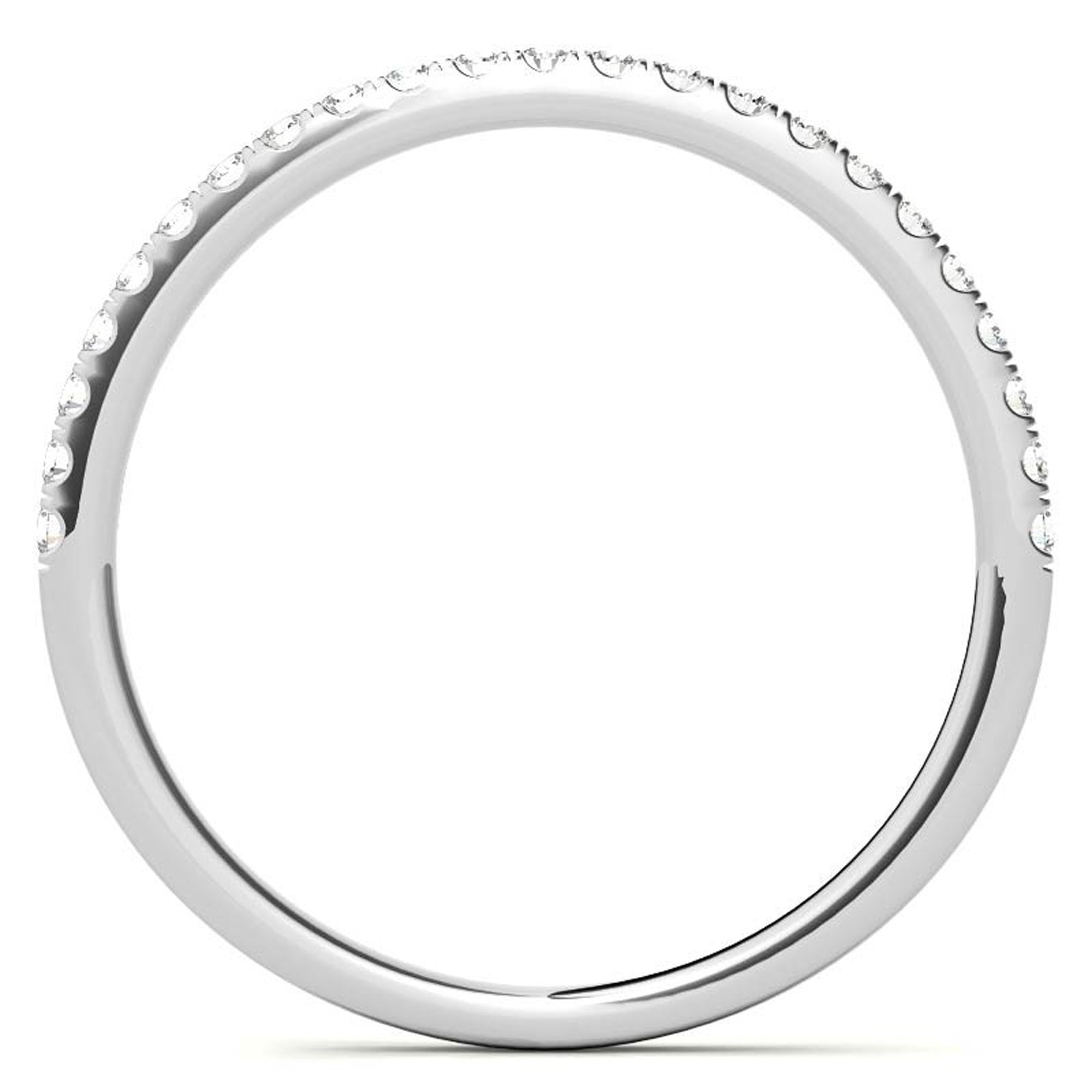 White Gold Floral Halo Stackable Ring Set