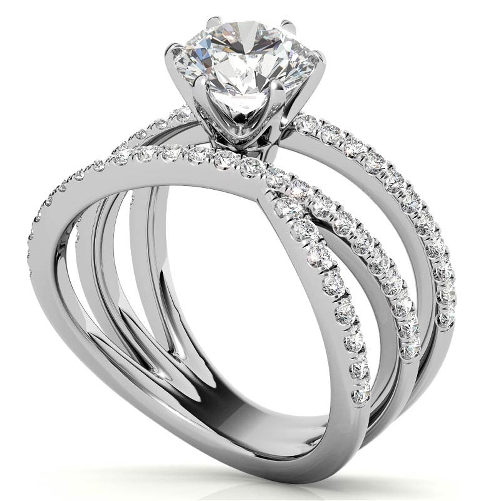 Criss Cross Sterling Silver Stackable Ring Set