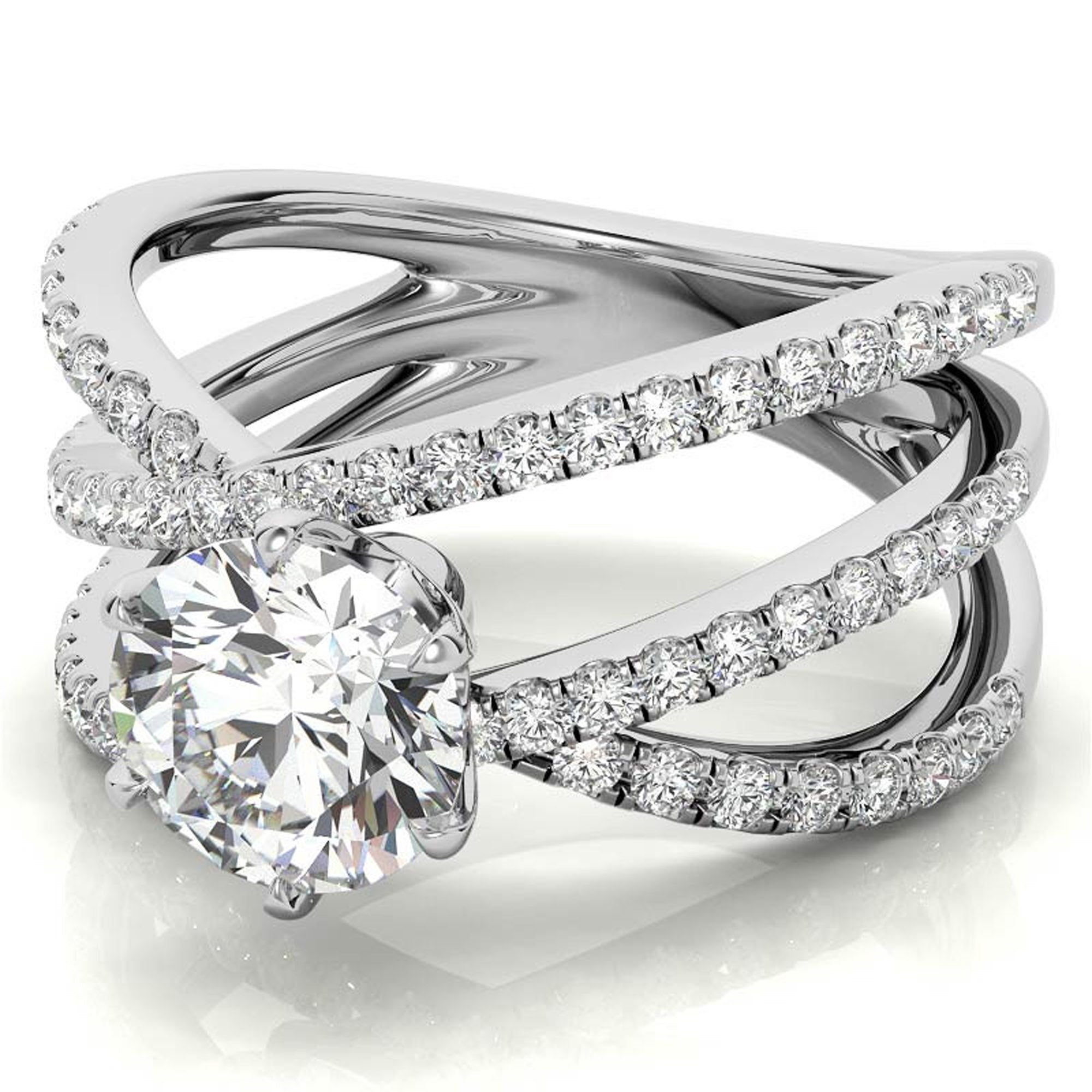 Criss Cross Sterling Silver Stackable Ring Set