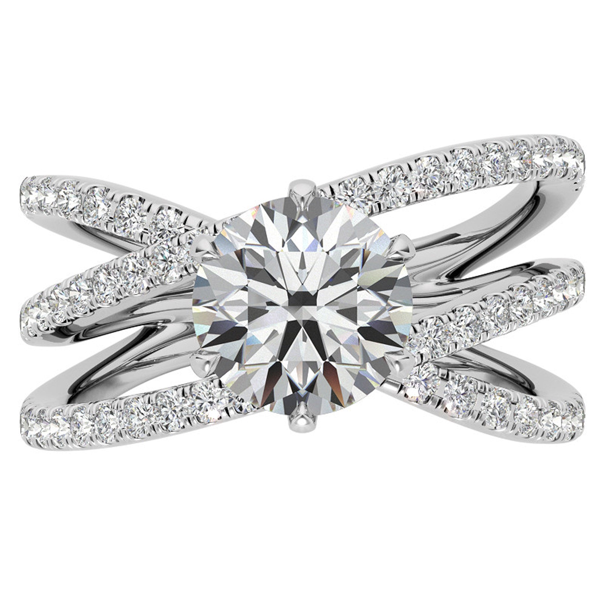 Criss Cross Sterling Silver Stackable Ring Set