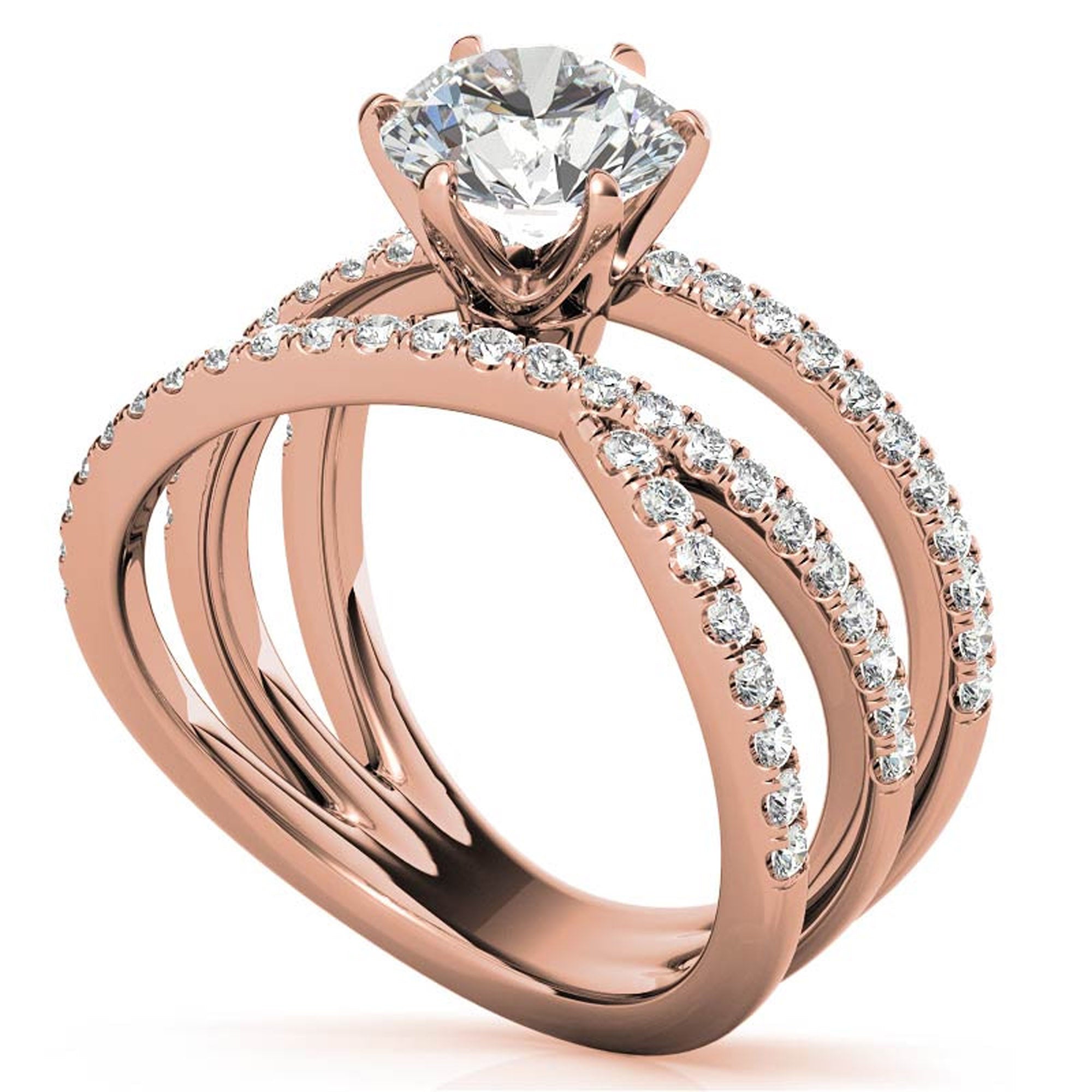 Criss Cross Sterling Silver Stackable Ring Set