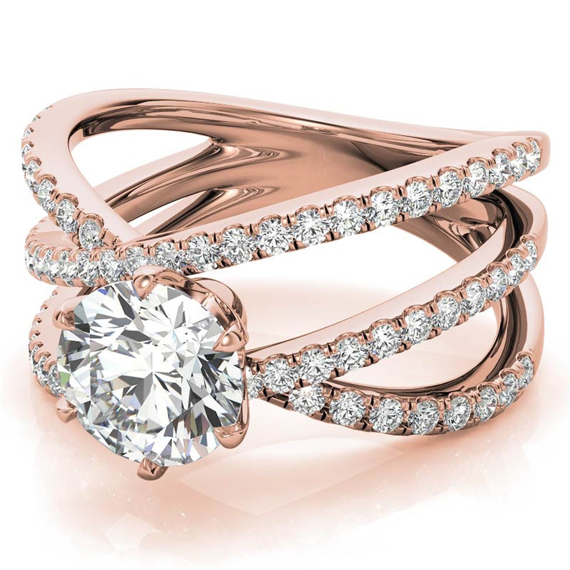 Criss Cross Sterling Silver Stackable Ring Set