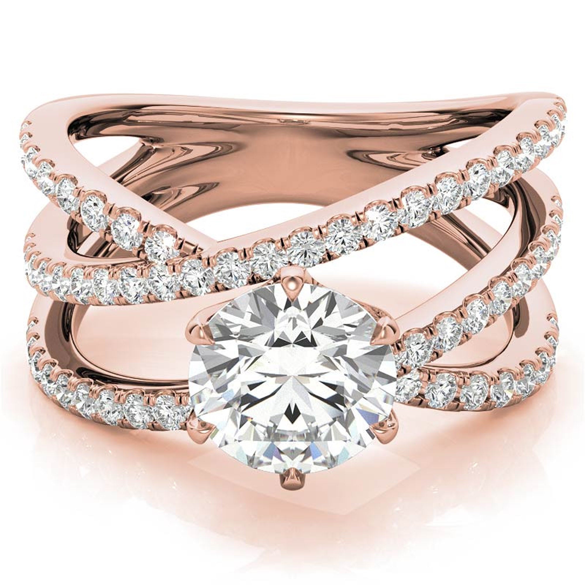 Criss Cross Sterling Silver Stackable Ring Set