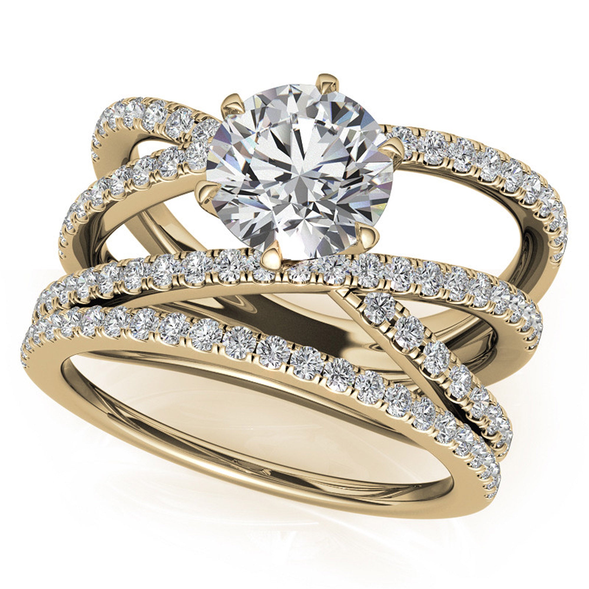 Criss Cross Sterling Silver Stackable Ring Set