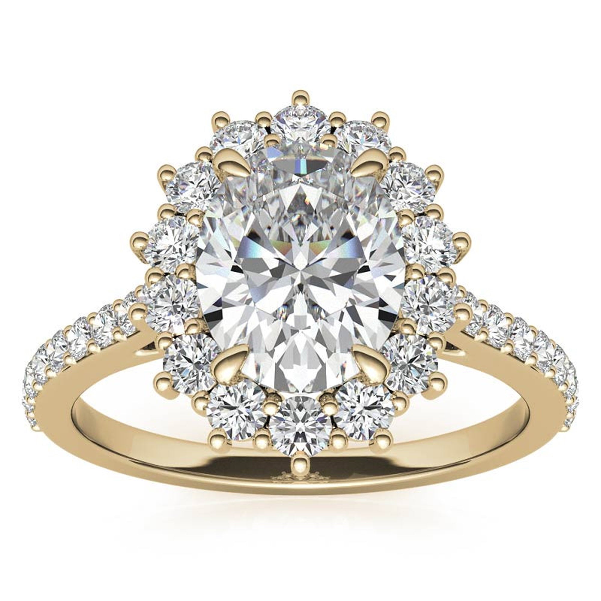 Stunning Yellow Gold Plated Adjustable Sterling Silver Ring - Floral Design