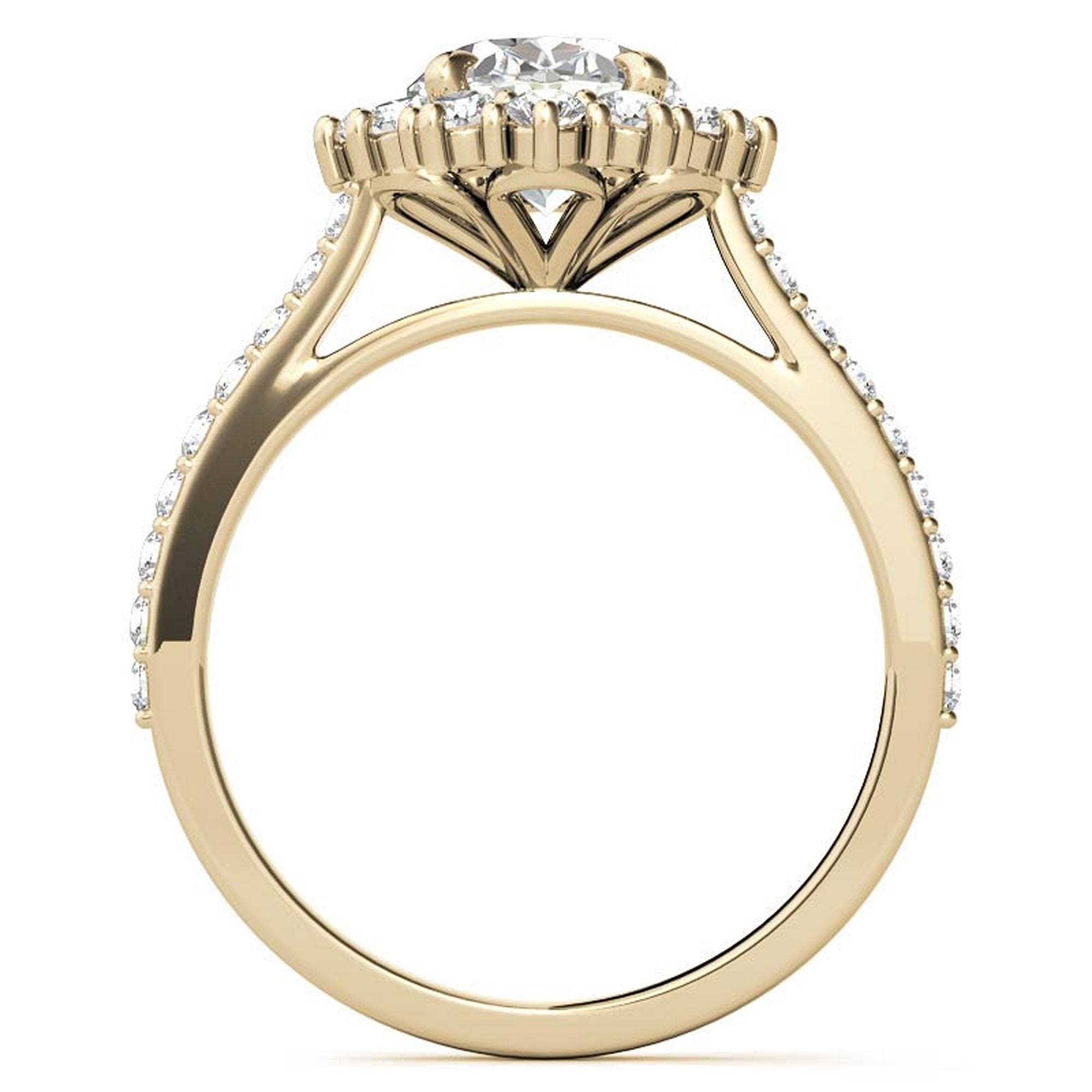Stunning Yellow Gold Plated Adjustable Sterling Silver Ring - Floral Design