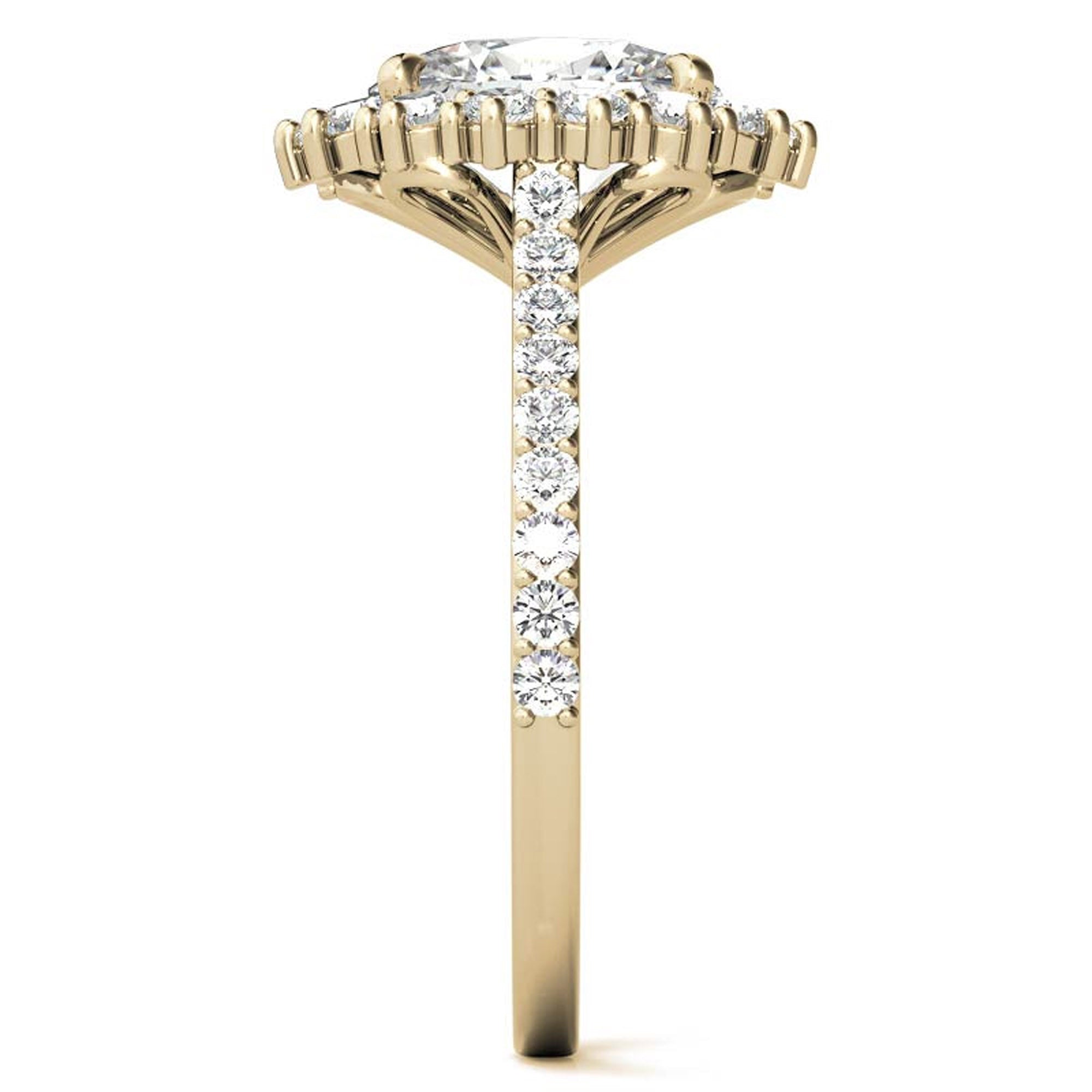 Stunning Yellow Gold Plated Adjustable Sterling Silver Ring - Floral Design