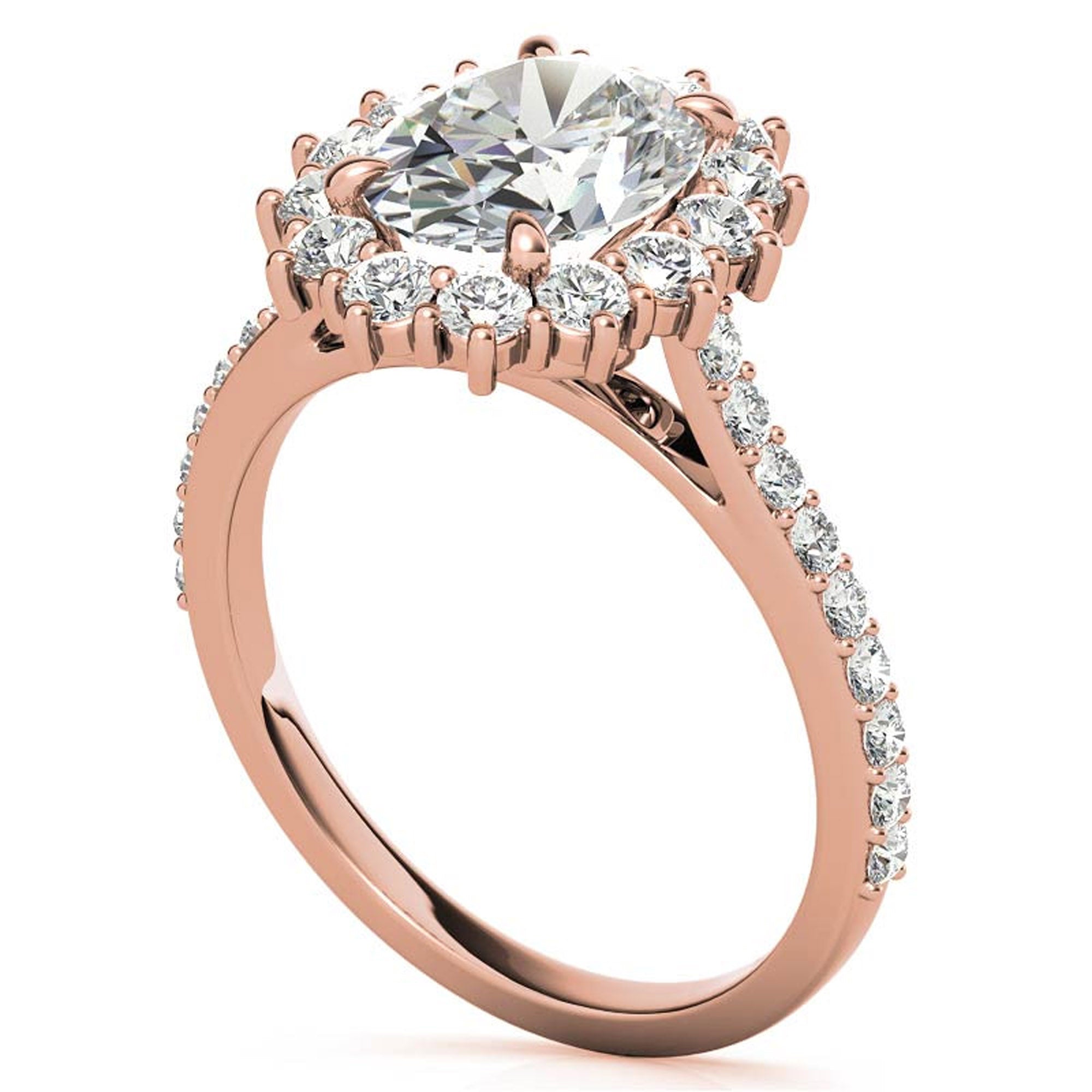 Stunning Floral Inspired Adjustable Sterling Silver Ring - Rose Gold Plated Beauty for Every Occasion