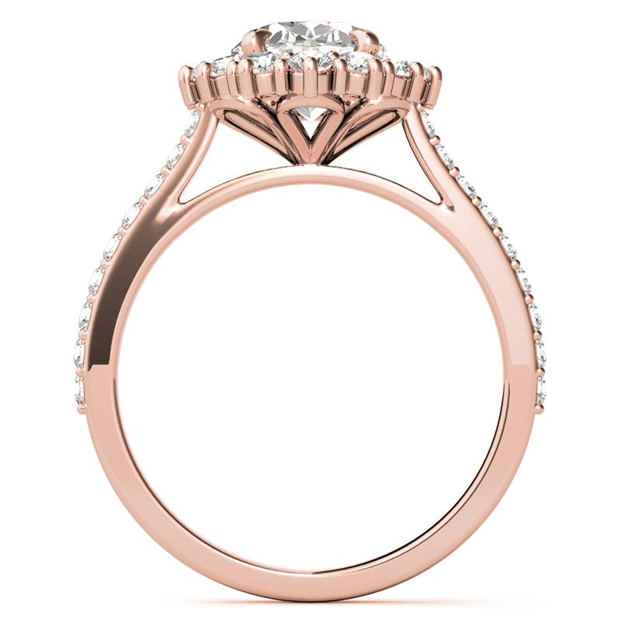 Stunning Floral Inspired Adjustable Sterling Silver Ring - Rose Gold Plated Beauty for Every Occasion