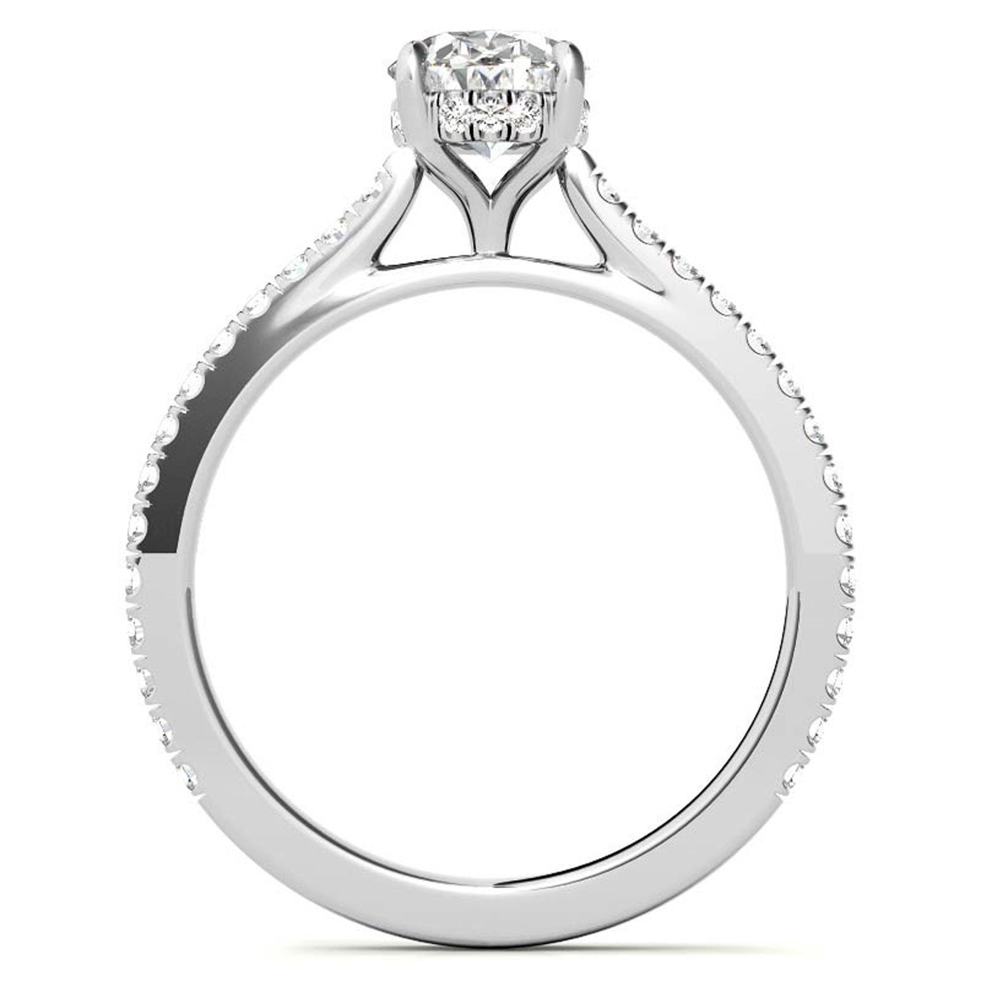 Sparkling Oval Solitaire Engagement Ring