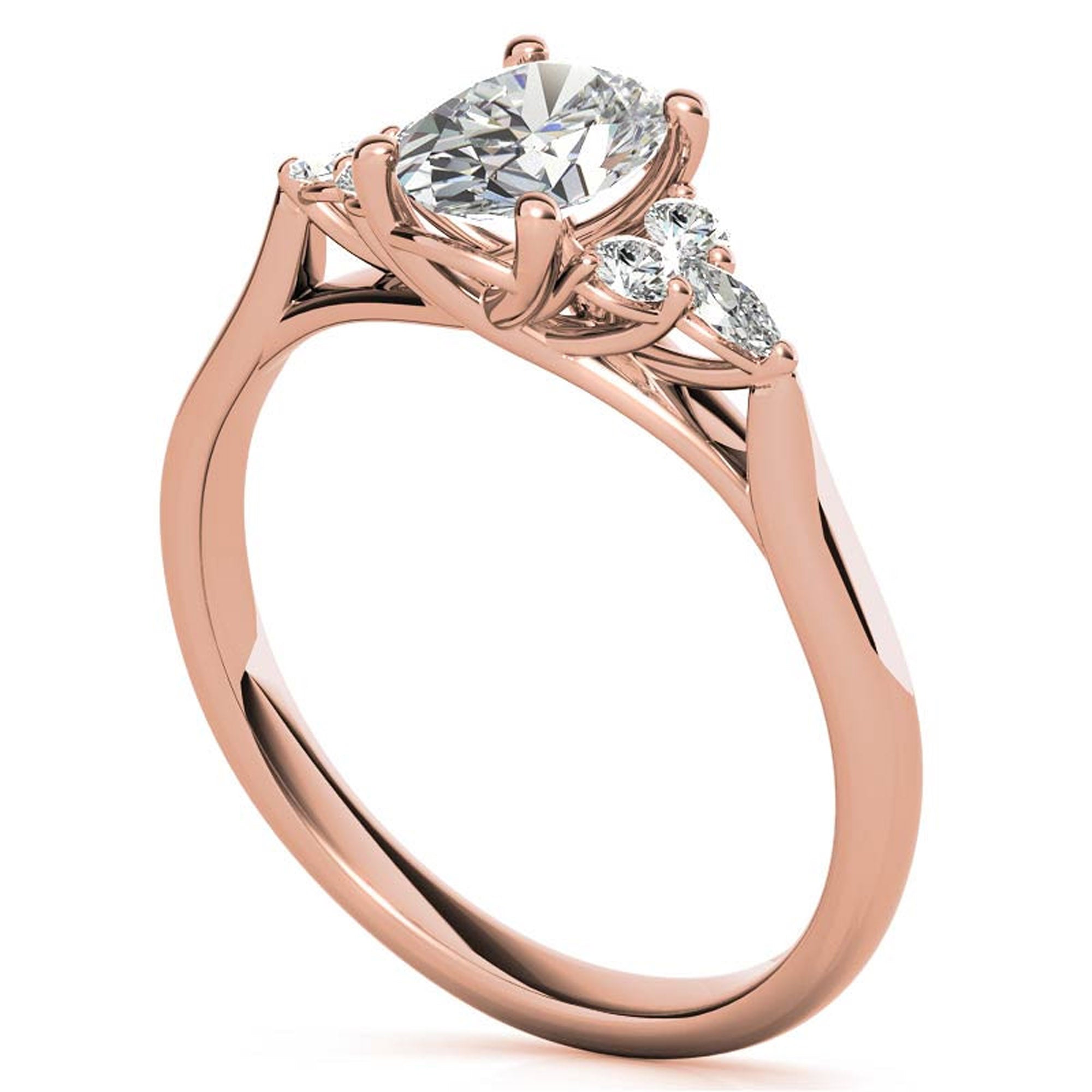 Stunning Adjustable Floral Cluster Ring in Sterling Silver – Elegant Rose Gold Plating