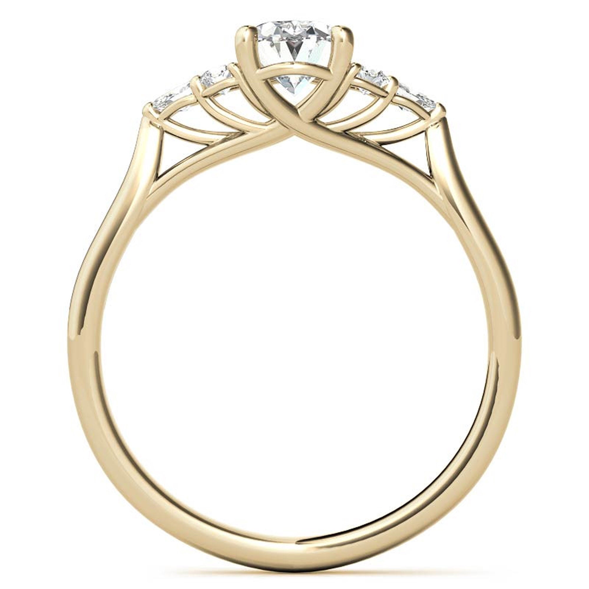 Stunning Adjustable Floral Cluster Ring - Sterling Silver with Elegant Yellow Gold Plating