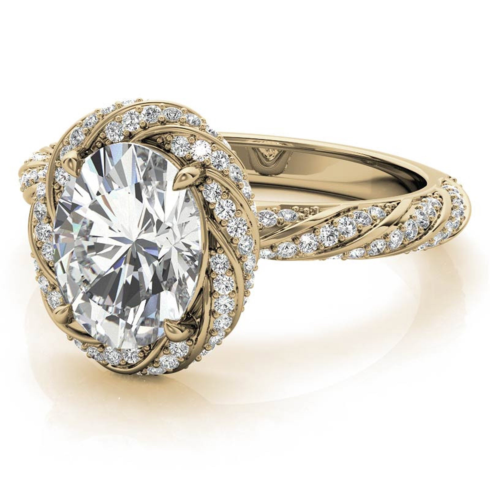 Silver Oval Glimmer Cross Ring