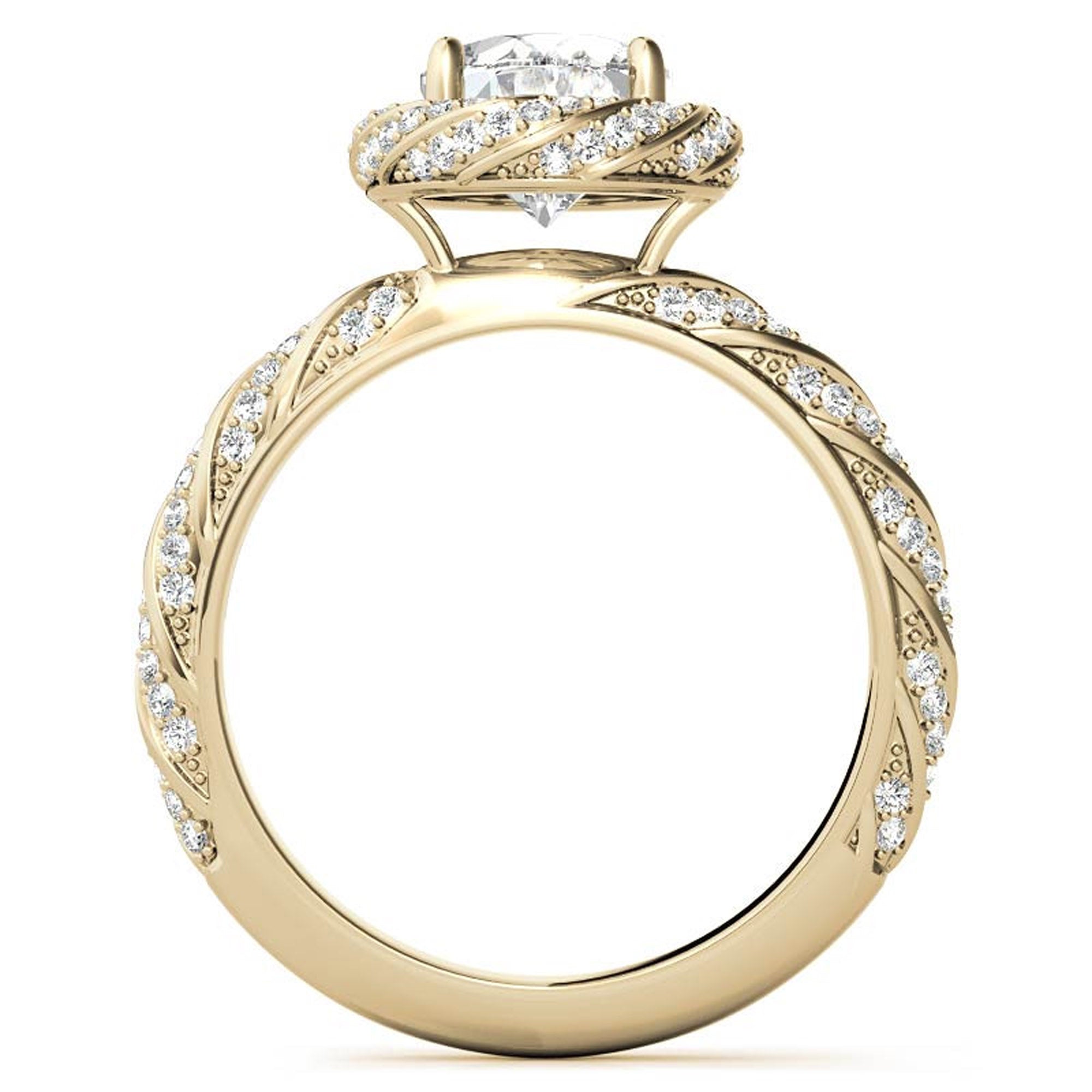 Silver Oval Glimmer Cross Ring